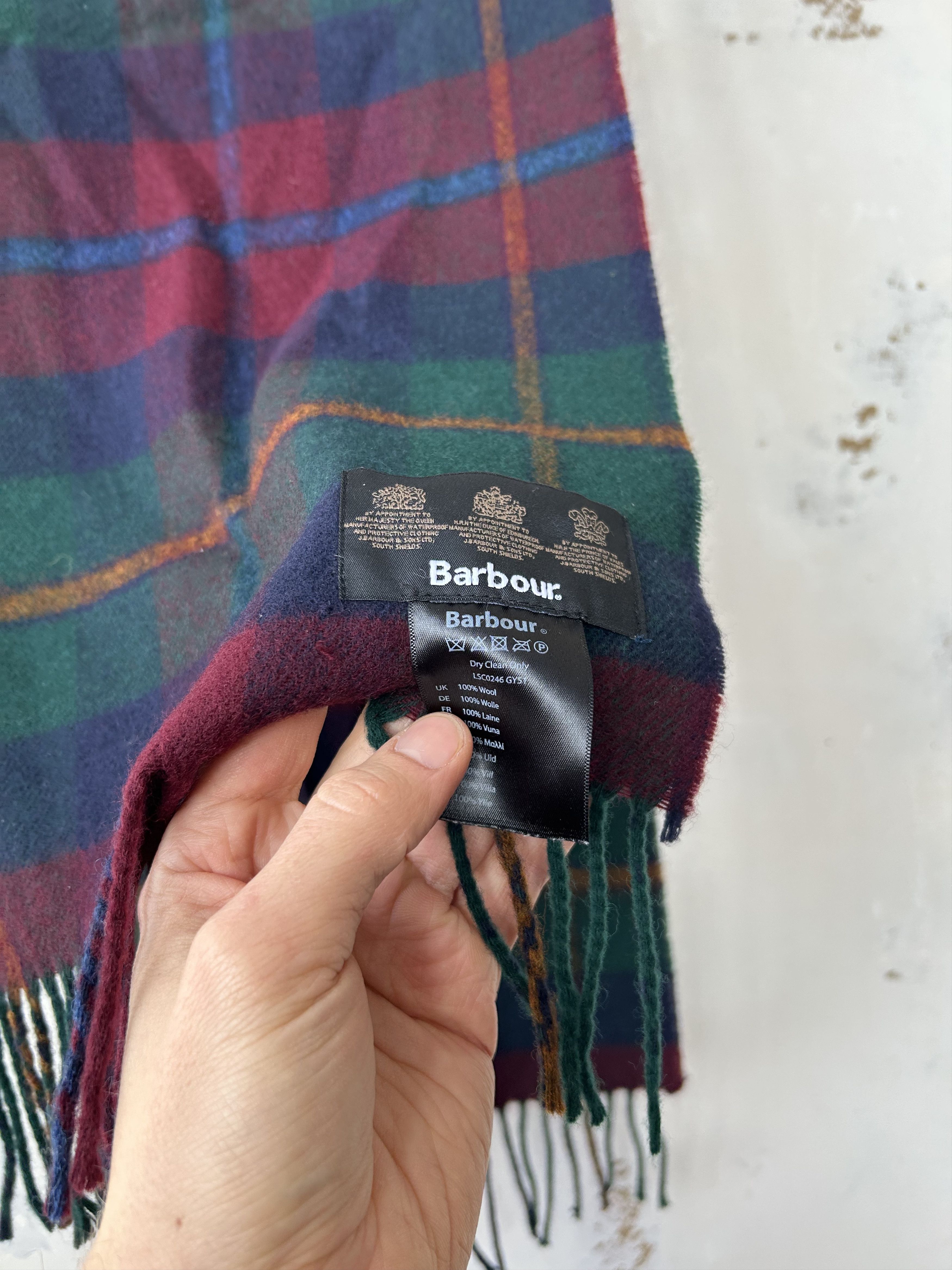 Barbour Barbour Tartan Scarf 100% Lambswool Size ONE SIZE - 3 Thumbnail