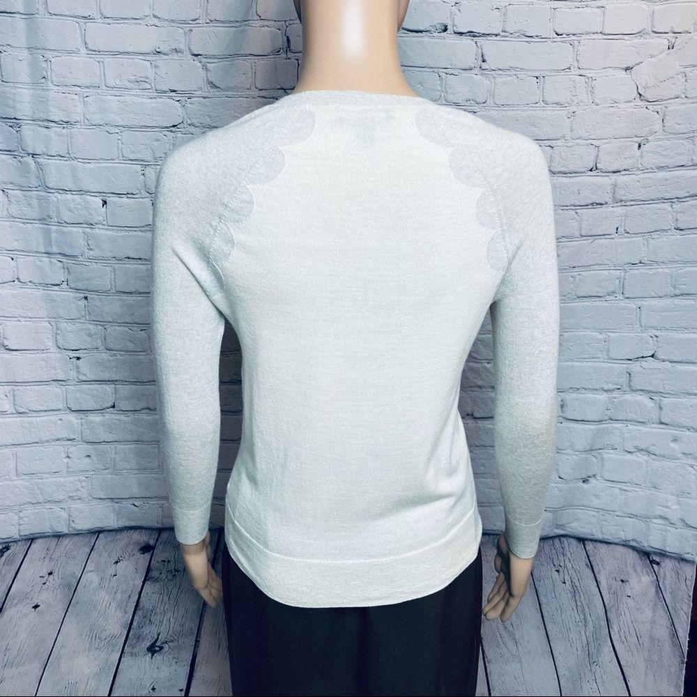 J.Crew J. Crew Merino Wool White Gray Sweater Size XXS Size XXS / US 00 / IT 34 - 5 Thumbnail