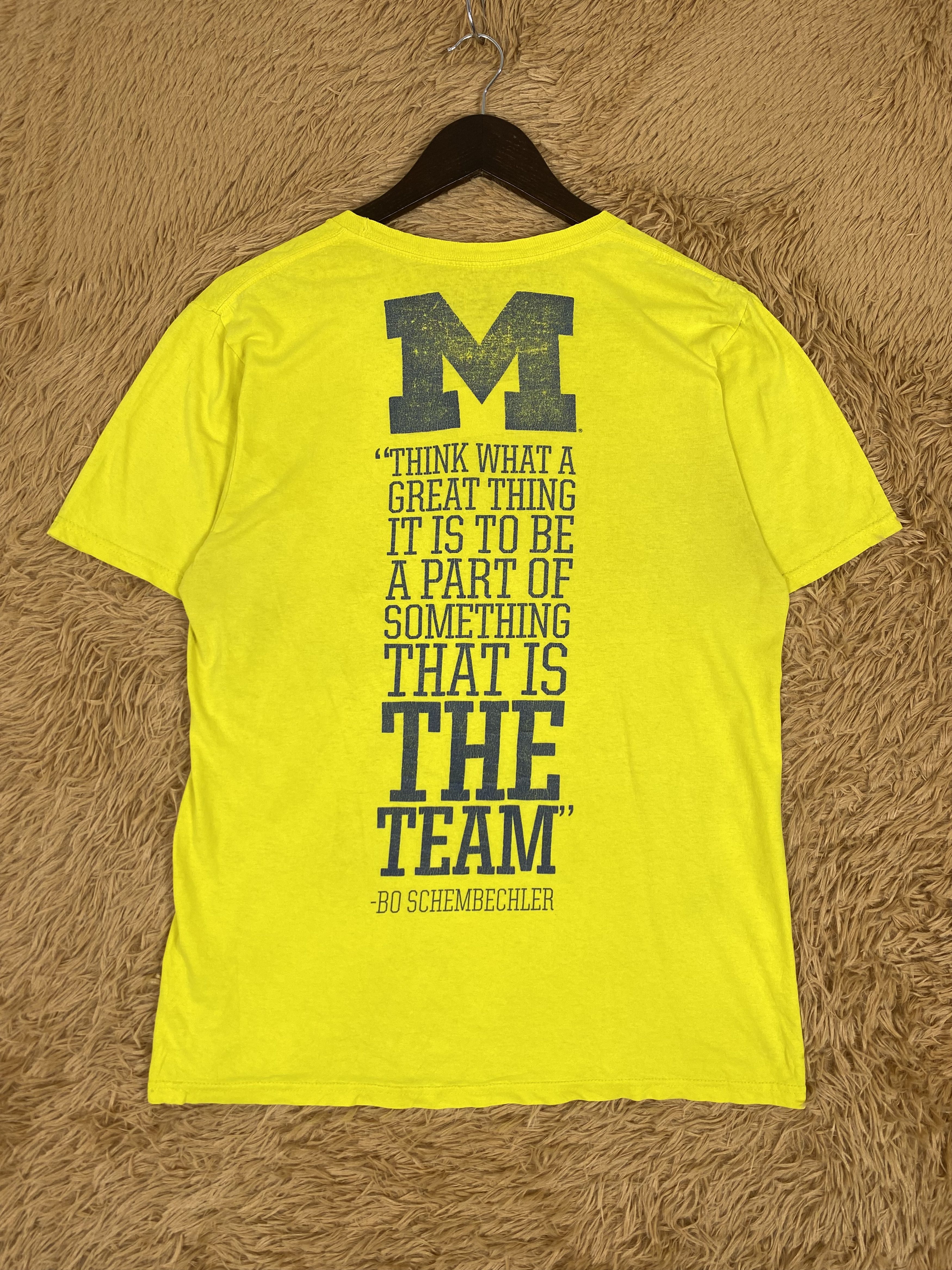 Adidas × Vintage Vintage Adidas Michigan Football T-Shirts PT0021 Size US M / EU 48-50 / 2 - 4 Thumbnail