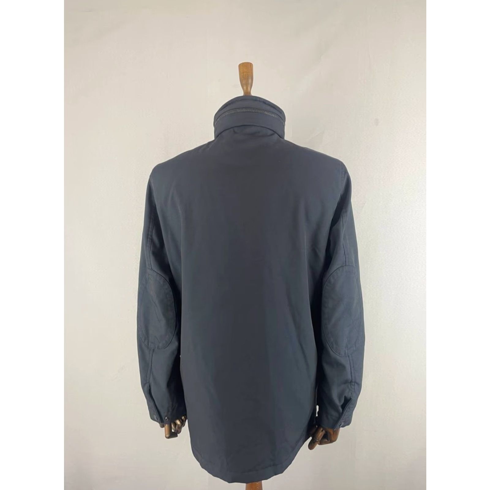 Canali Canali Mens Jacket Windbreaker Full Zip Black Polyester Size US M / EU 48-50 / 2 - 2 Thumbnail