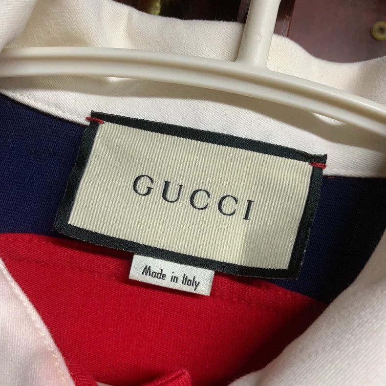 Gucci Gucci Red tennis racket logo embroidery long sleeves 2502-N Size US S / EU 44-46 / 1 - 4 Thumbnail