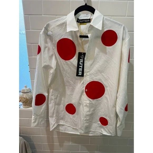 Iuter NWT IUTER Red Circle shirt Men's X Small Biker Italian‎ Size US XS / EU 42 / 0 - 3 Thumbnail