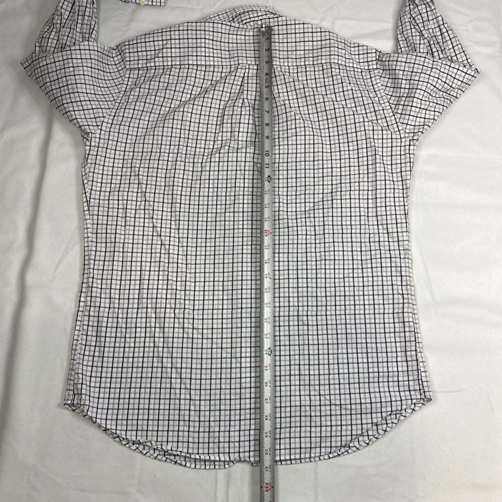 Peter Millar VINTAGE Peter Millar Button Down Men’s Large White Plaid Longsleeve 100% Cotton Pocket Mens Size US L / EU 52-54 / 3 - 6 Thumbnail