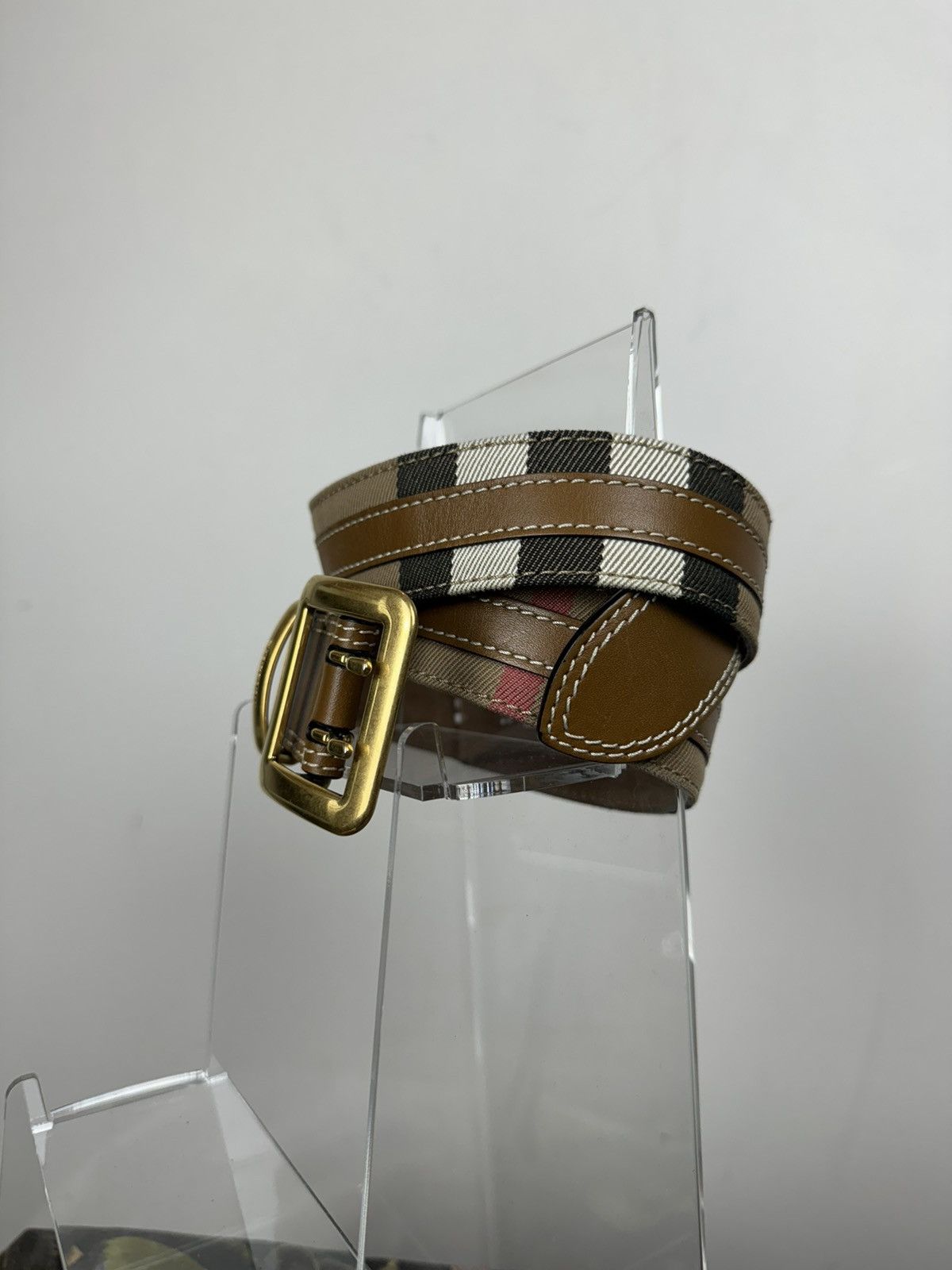 Burberry Leather belt Burberry y2k original luxury casual item Size ONE SIZE - 3 Thumbnail