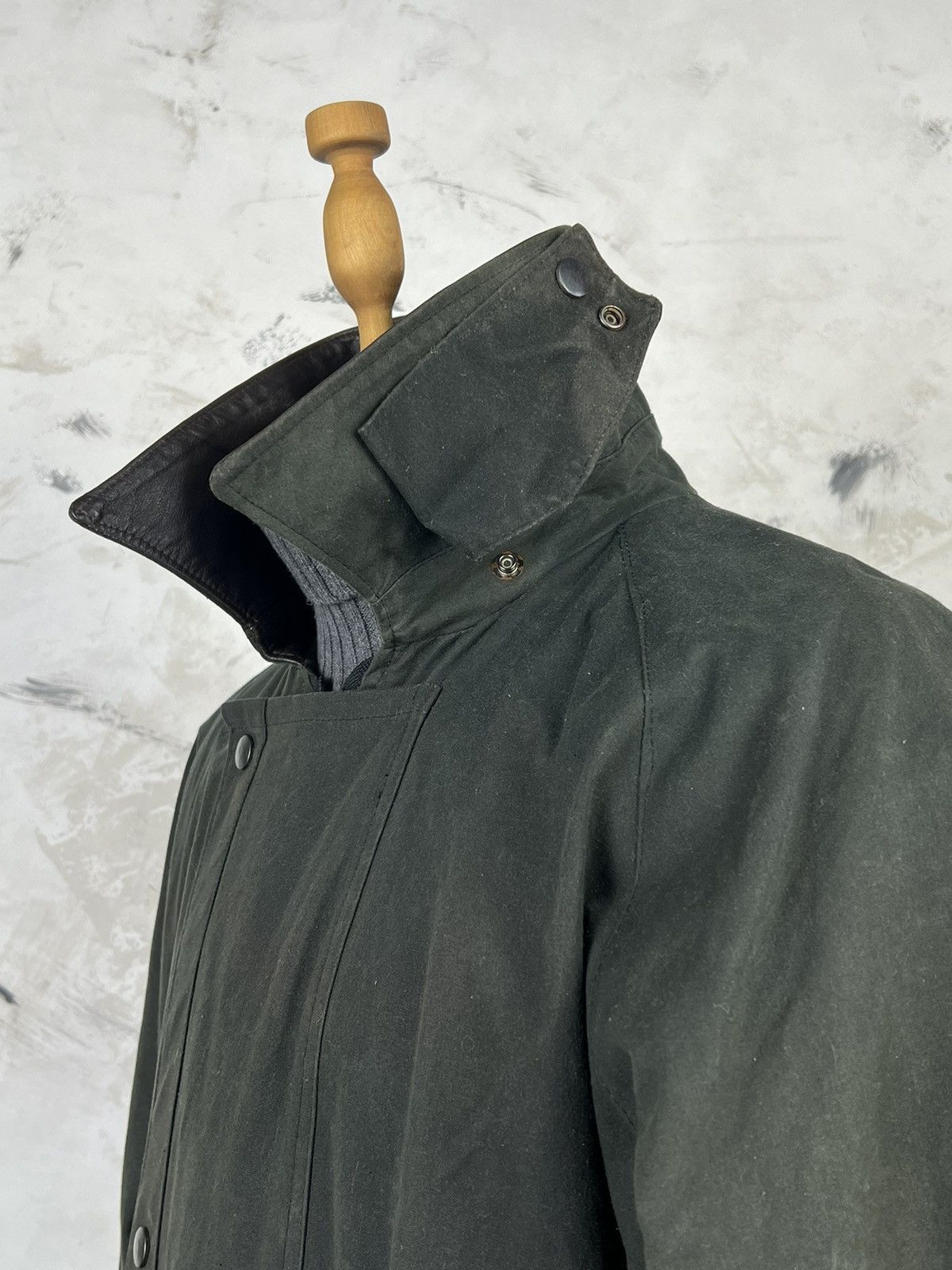 Vintage Waxed Oilskin Long Coat Outdoor Country Bushman Duster L-XL Size US L / EU 52-54 / 3 - 6 Thumbnail
