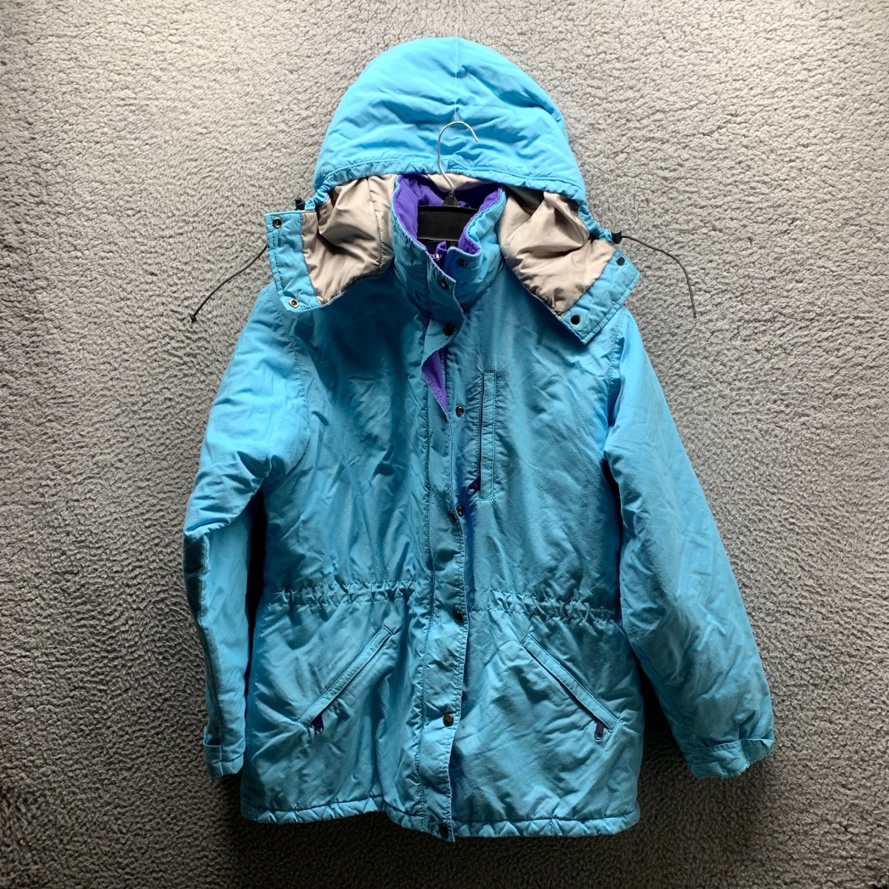 Vintage VINTAGE L.L. Bean Jacket Womens Medium Blue Gray Coat Zip Hooded Puffer Casual Parka 90s Mens/Womens Size M / US 6-8 / IT 42-44 - 2 Thumbnail