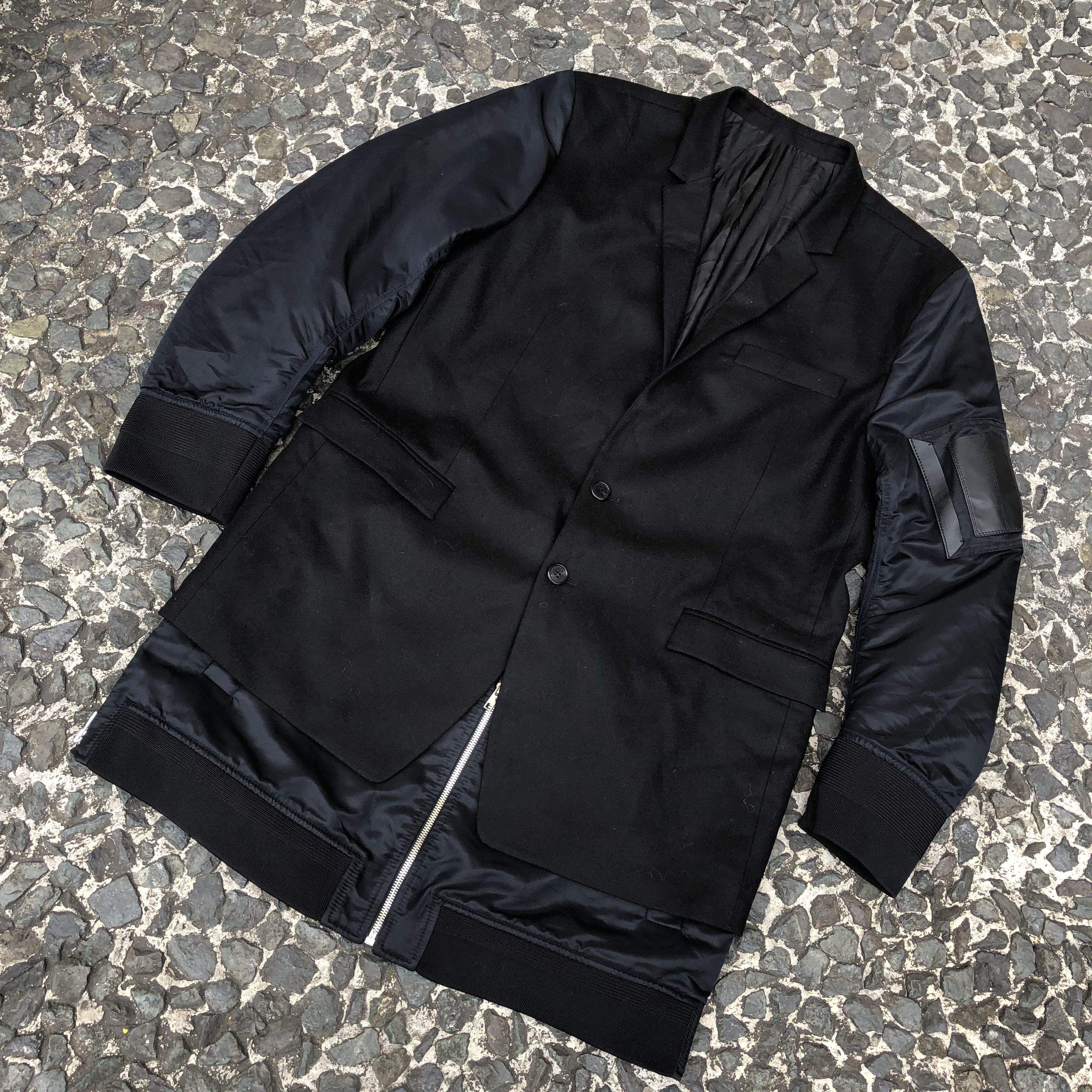 Juun.J Juun.J Black MA-1 Docking Blazer Jacket Size US L / EU 52-54 / 3 - 3 Thumbnail