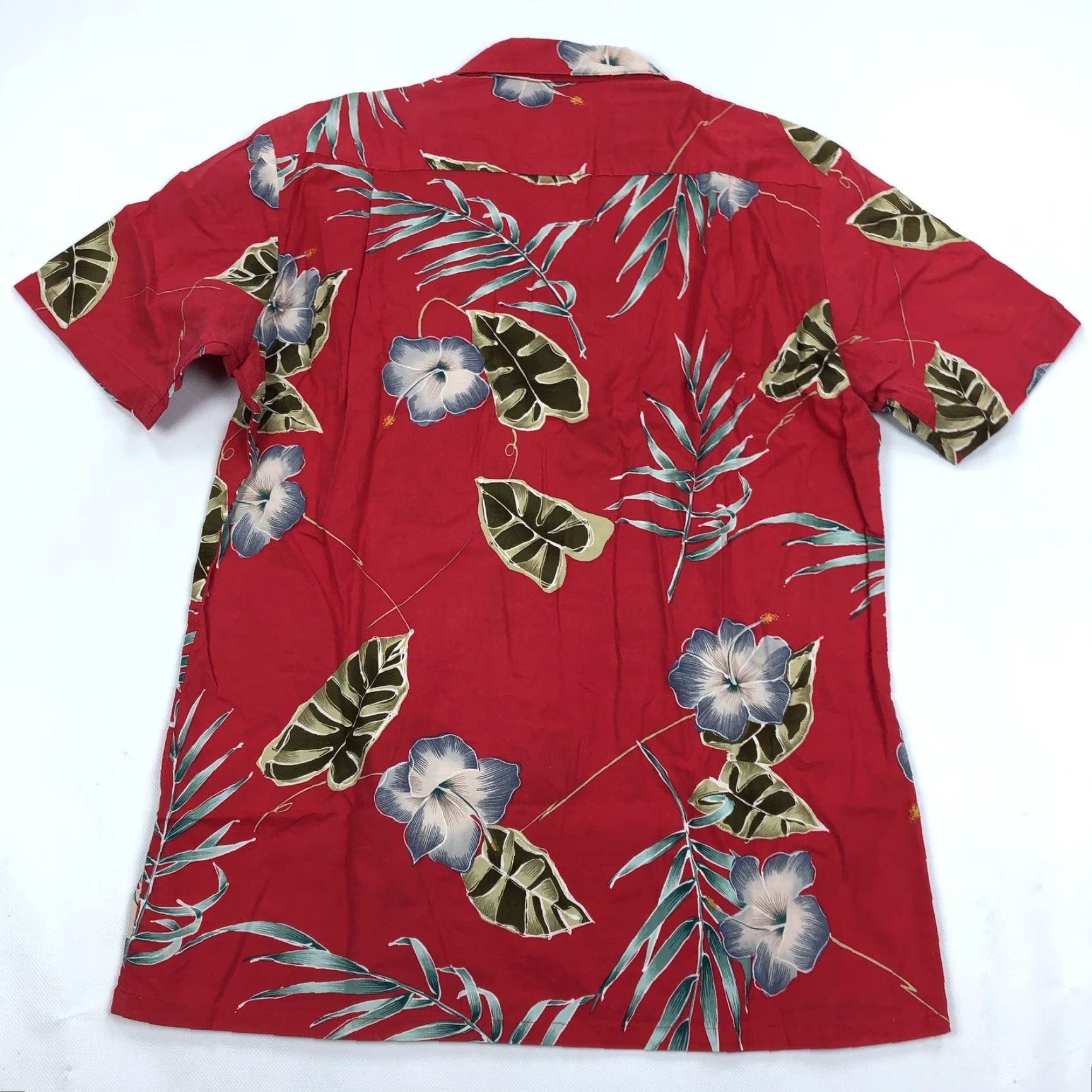 Vintage Hawaii Blues Men's Red Floral Hibiscus Hawaiian Aloha Shirt Casual Button Down M Size US M / EU 48-50 / 2 - 6 Thumbnail