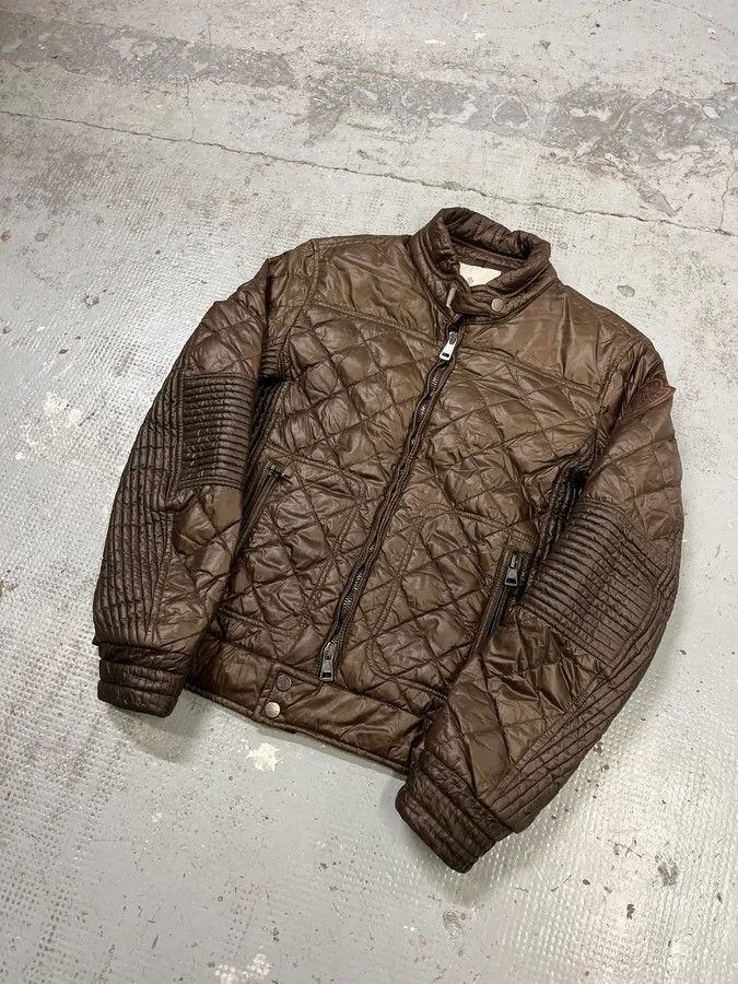 Moncler Moncler Brown Quilted Biker Puffer Jacket Size US S / EU 44-46 / 1 - 4 Thumbnail