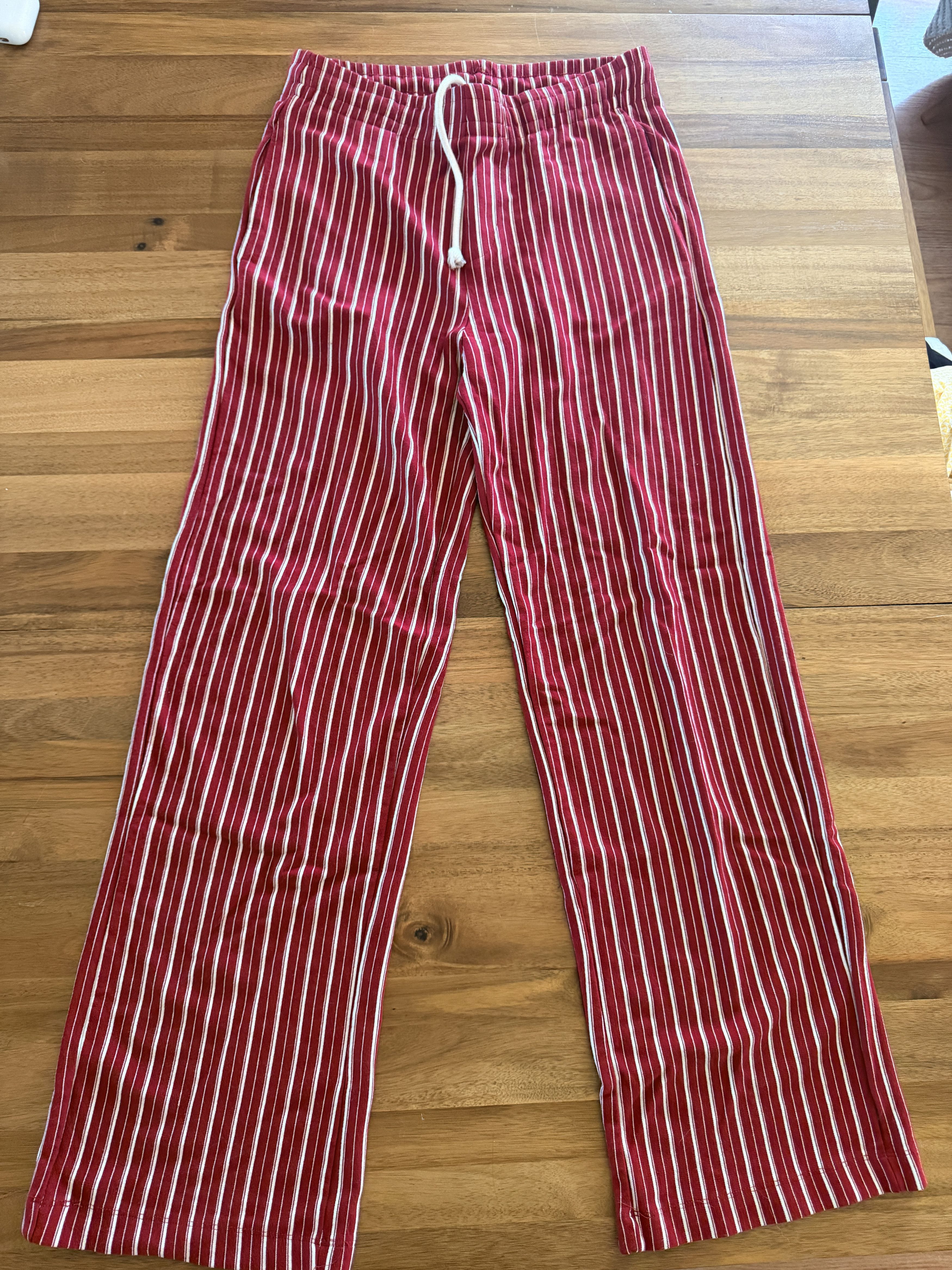 Zara Zara Striped Wide-Leg Drawstring Pants — S/M Size US 34 / EU 50 - 1 Thumbnail