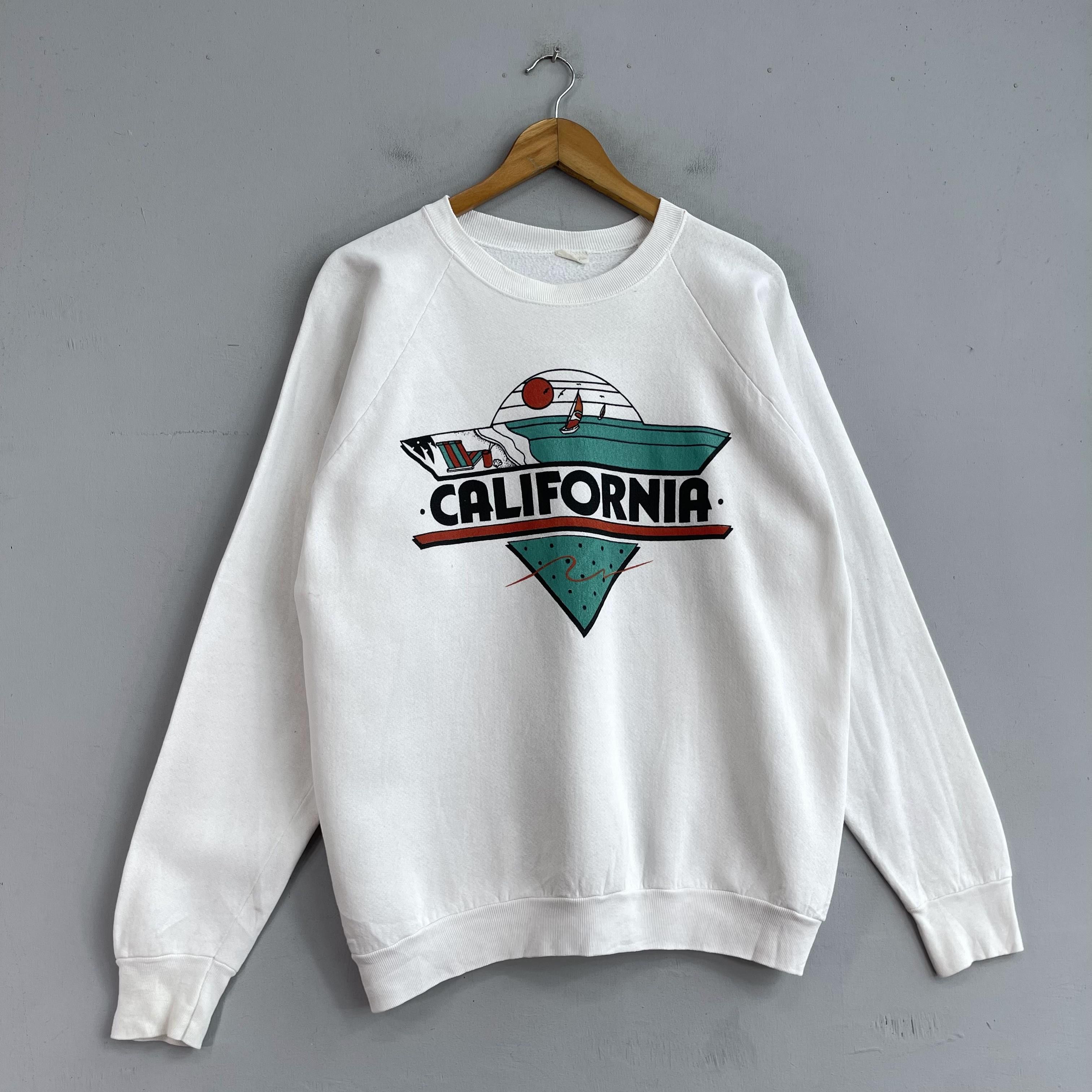 American Apparel × Vintage Vintage CALIFORNIA Beach Surfing Printed Sweatshirt Size US M / EU 48-50 / 2 - 3 Thumbnail