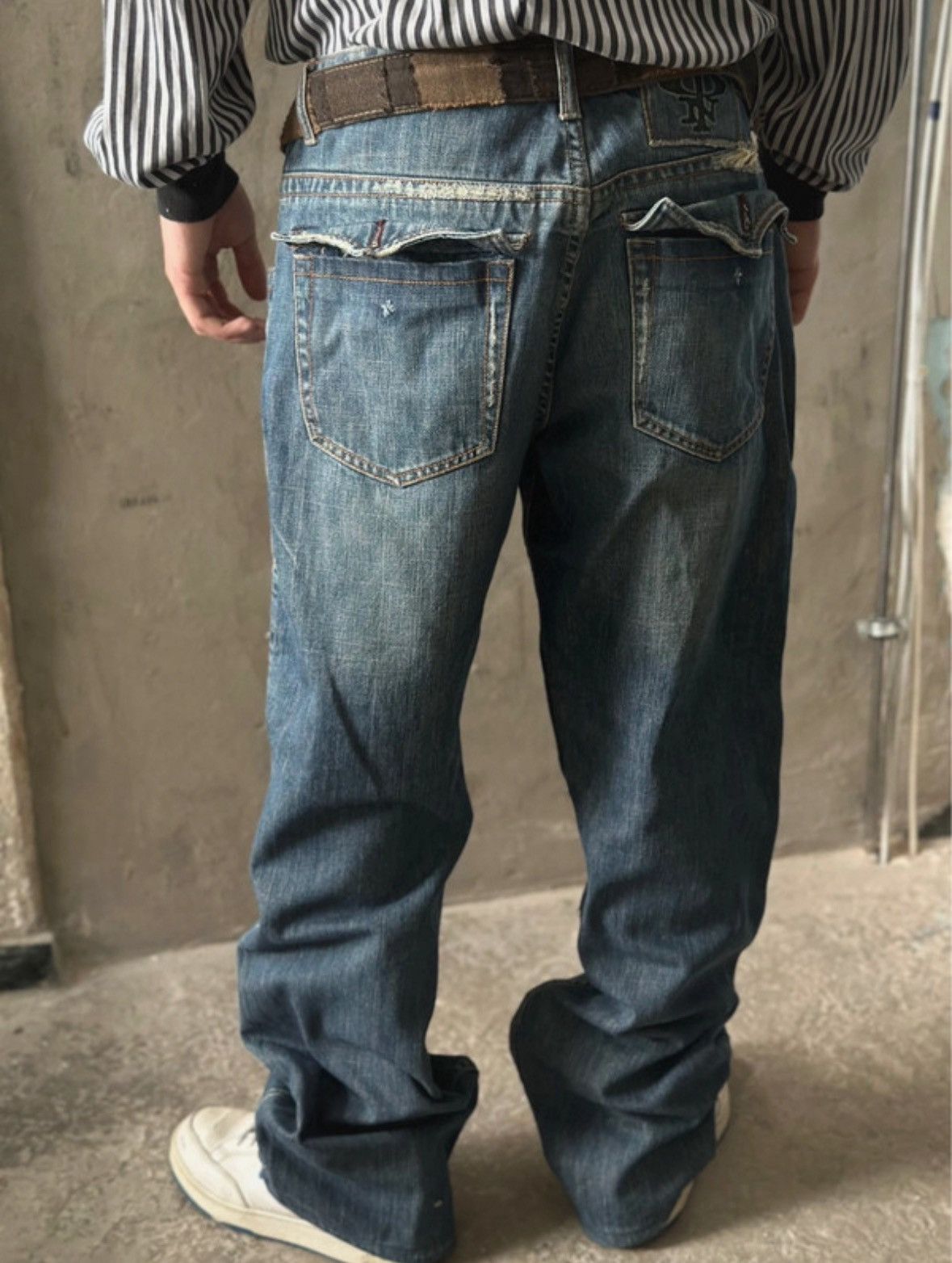Japanese Brand VTG Japanese Style Denim Jeans W36xL34 Pants Crazy Fit C1 Size US 36 / EU 52 - 16 Thumbnail