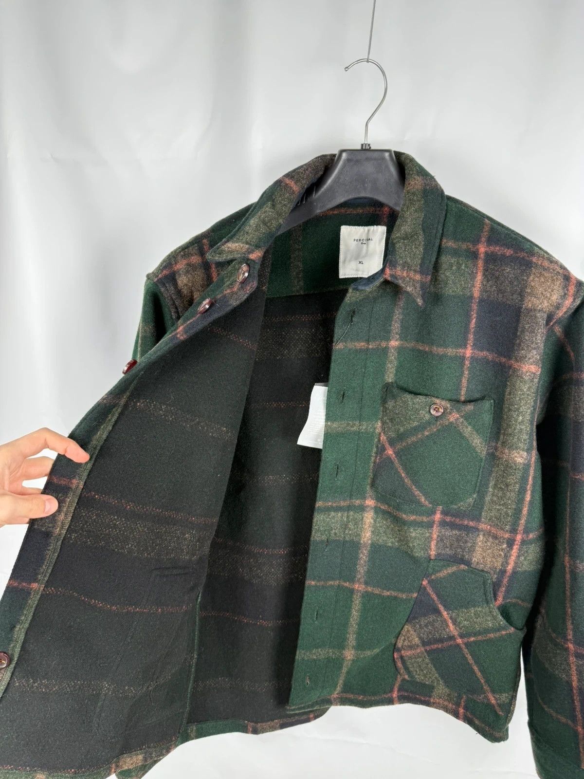 Percival Percival Plaid Warm Shaket Dax Button Up Polyester size XL Size US XL / EU 56 / 4 - 10 Thumbnail