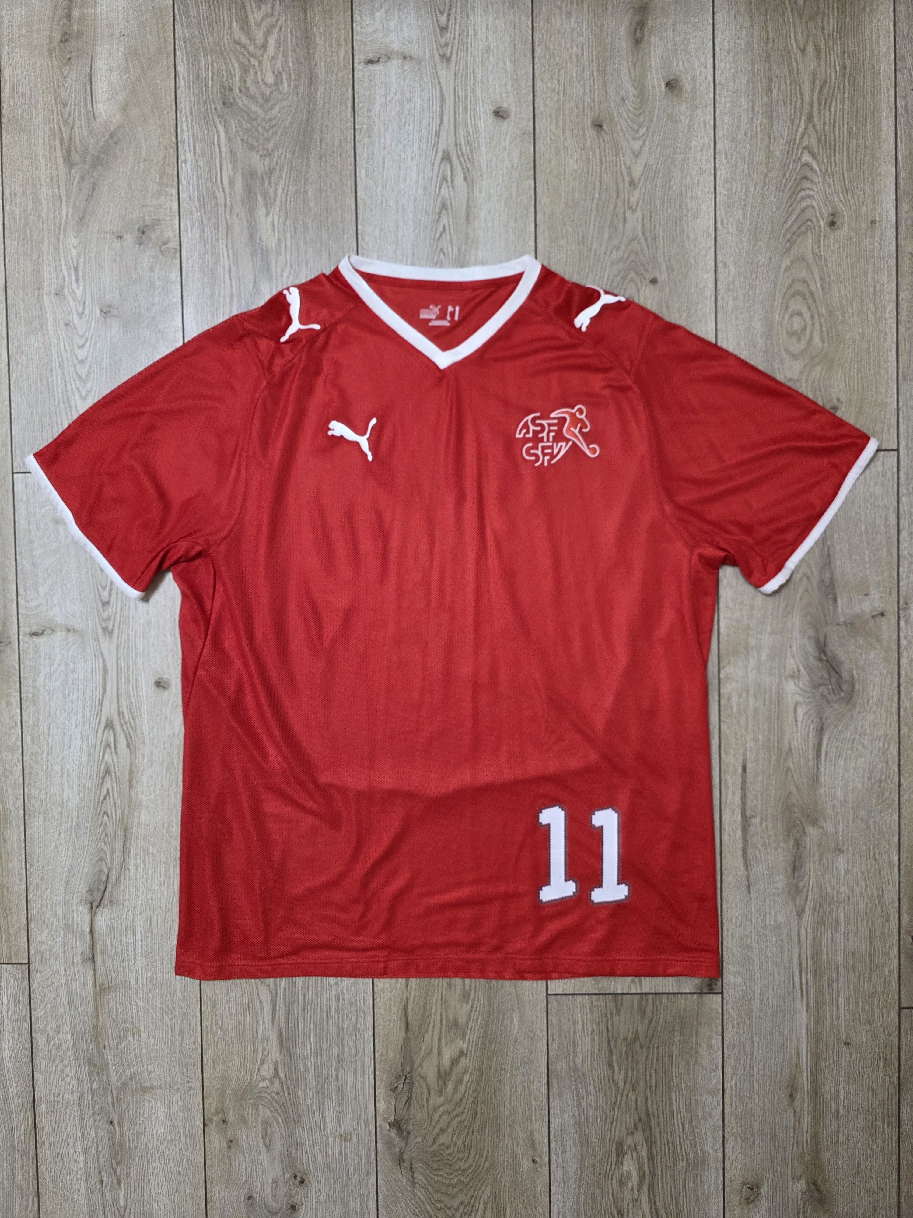 Puma SWITZERLAND 2008 2010 HOME FOOTBALL SHIRT SOCCER JERSEY Size US XL / EU 56 / 4 - 1 Thumbnail
