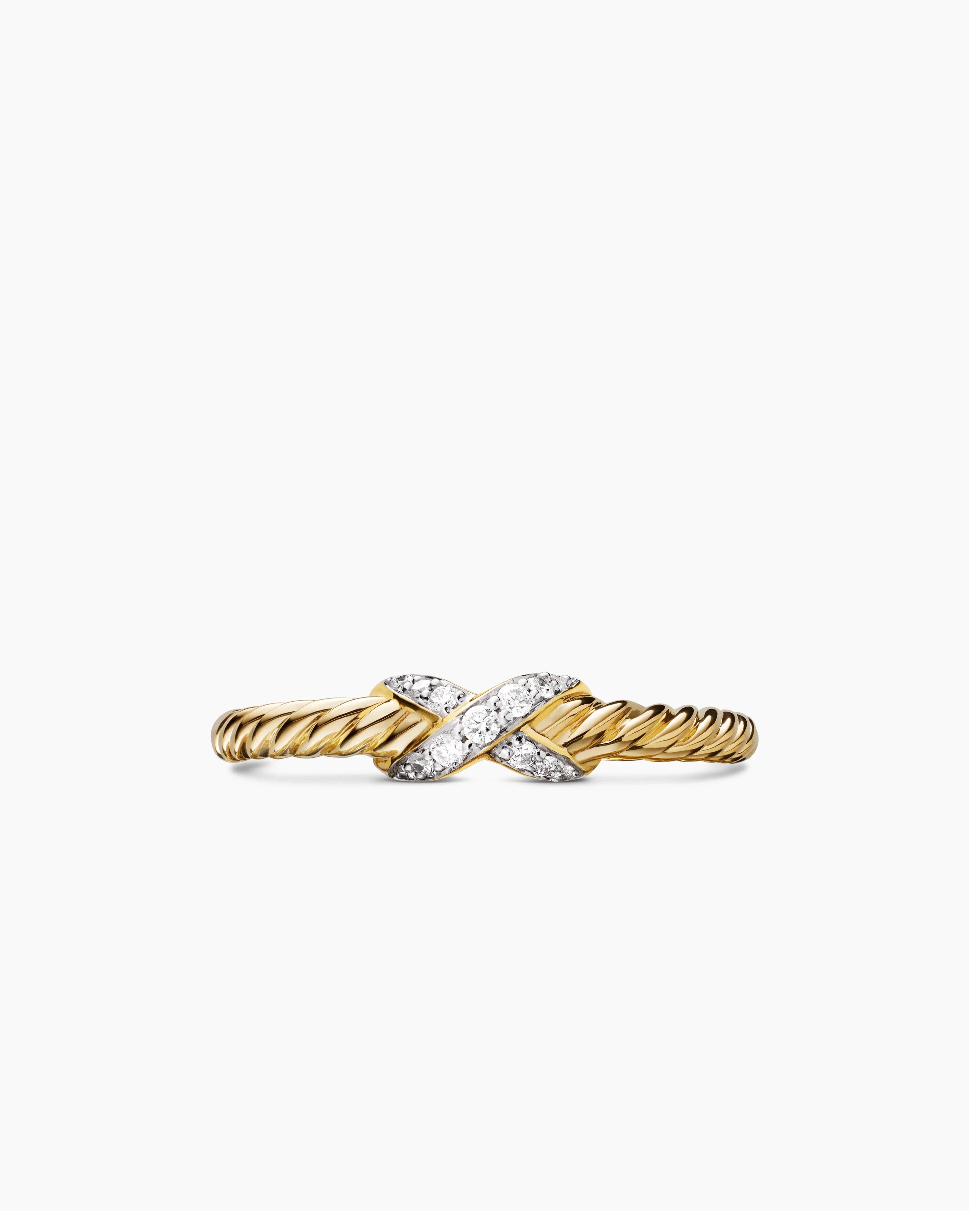 David Yurman oc11z0625 Size: 11 / Petite X Ring in Gold Size ONE SIZE - 3 Thumbnail