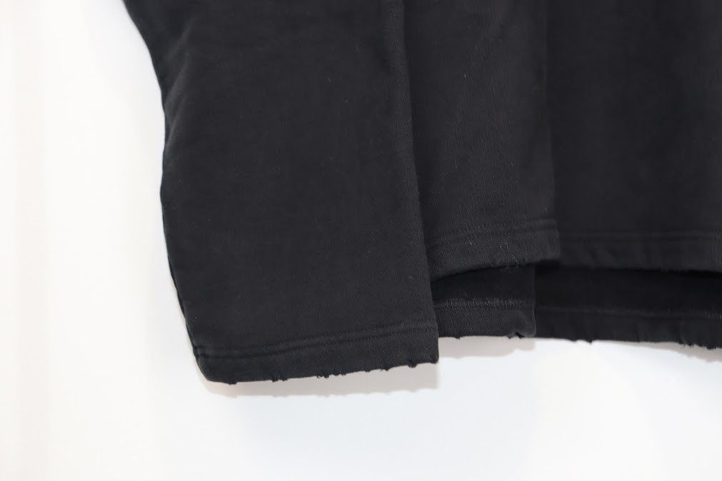 Balenciaga o1rshd Free Medium Molleton No Rib Hoodie in Black/White Size US M / EU 48-50 / 2 - 7 Thumbnail