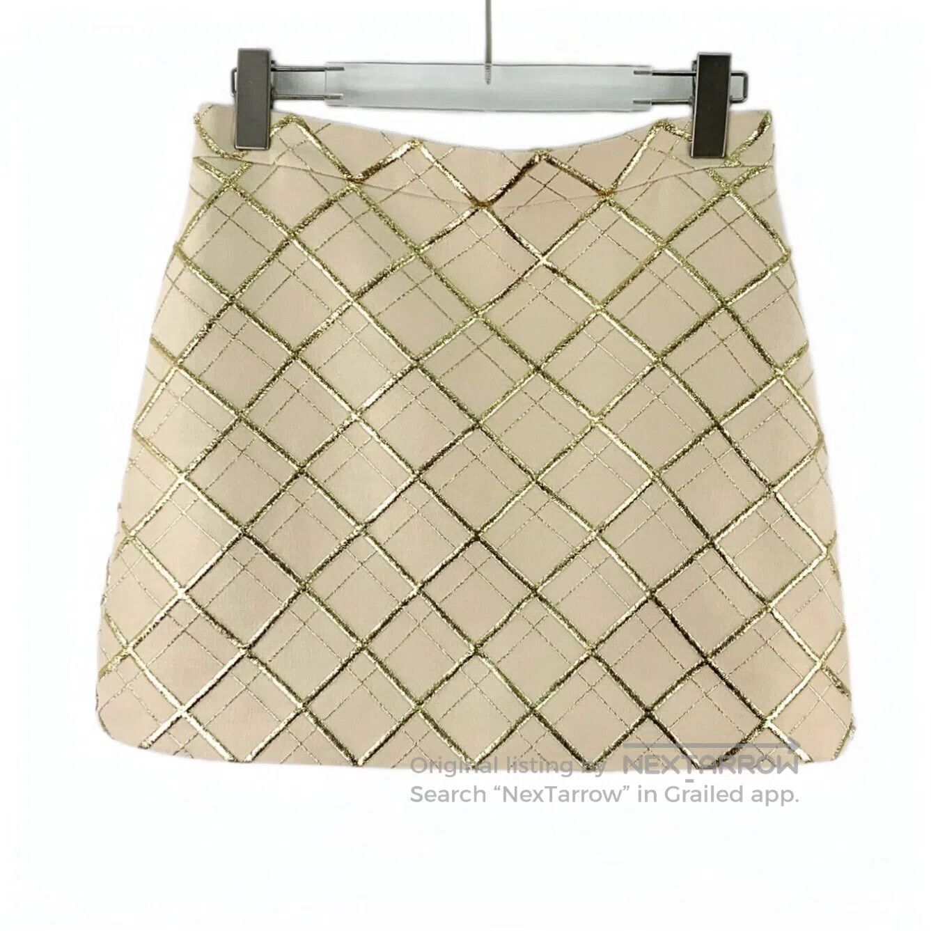 Other Valentino Light yellow diamond gold thread cashmere wool c Size 41" - 1 Thumbnail