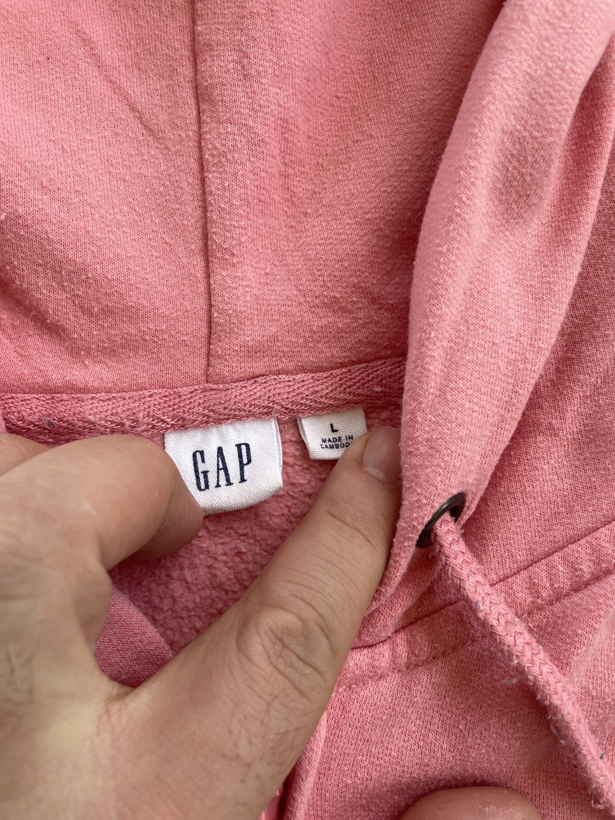 Gap × Vintage GAP SPELLOUT HOODIE Size US L / EU 52-54 / 3 - 3 Thumbnail