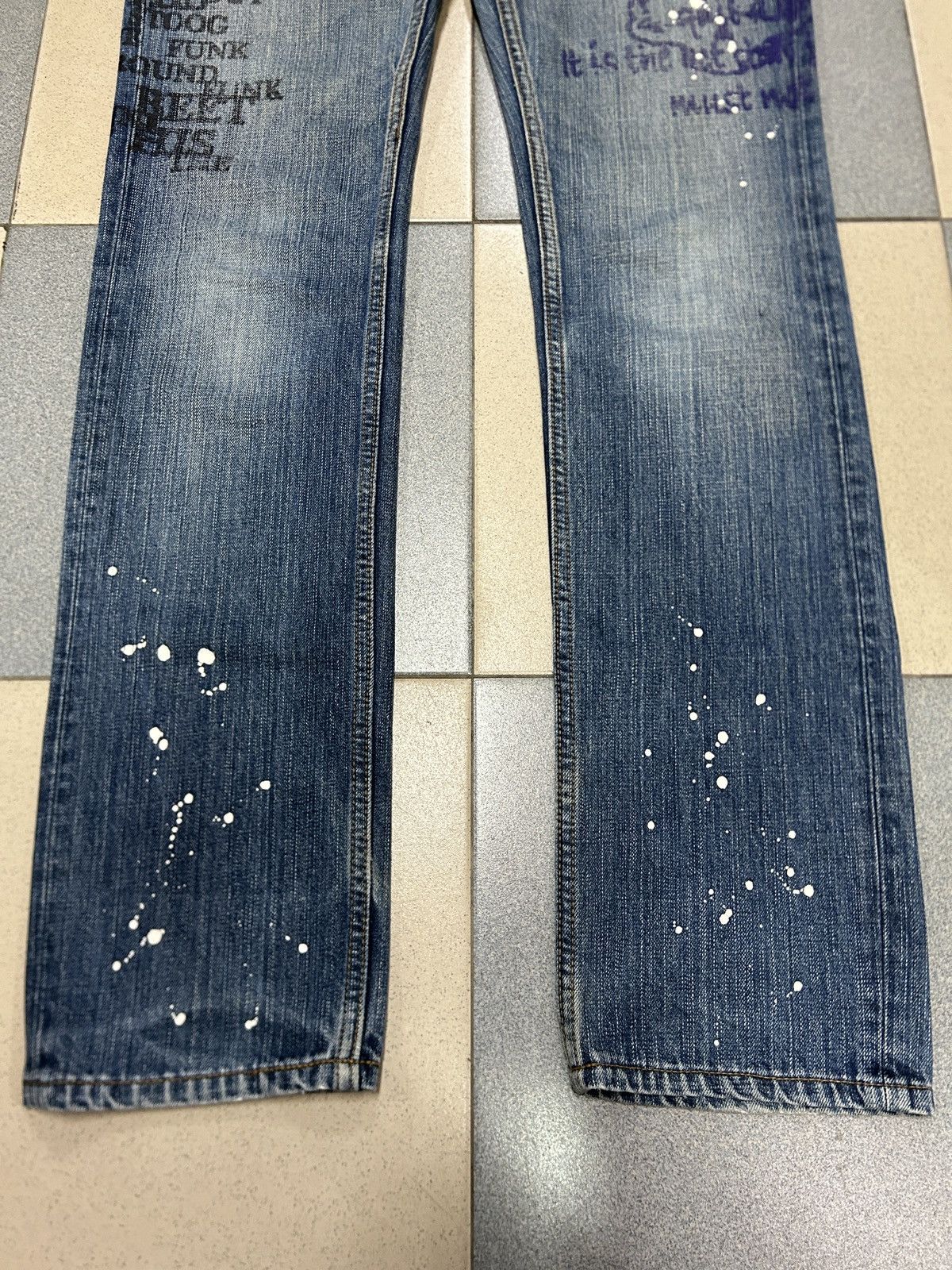 Japanese Brand Vintage Edge Rupert Skull Scriptures Jeans Size US 32 / EU 48 - 7 Thumbnail