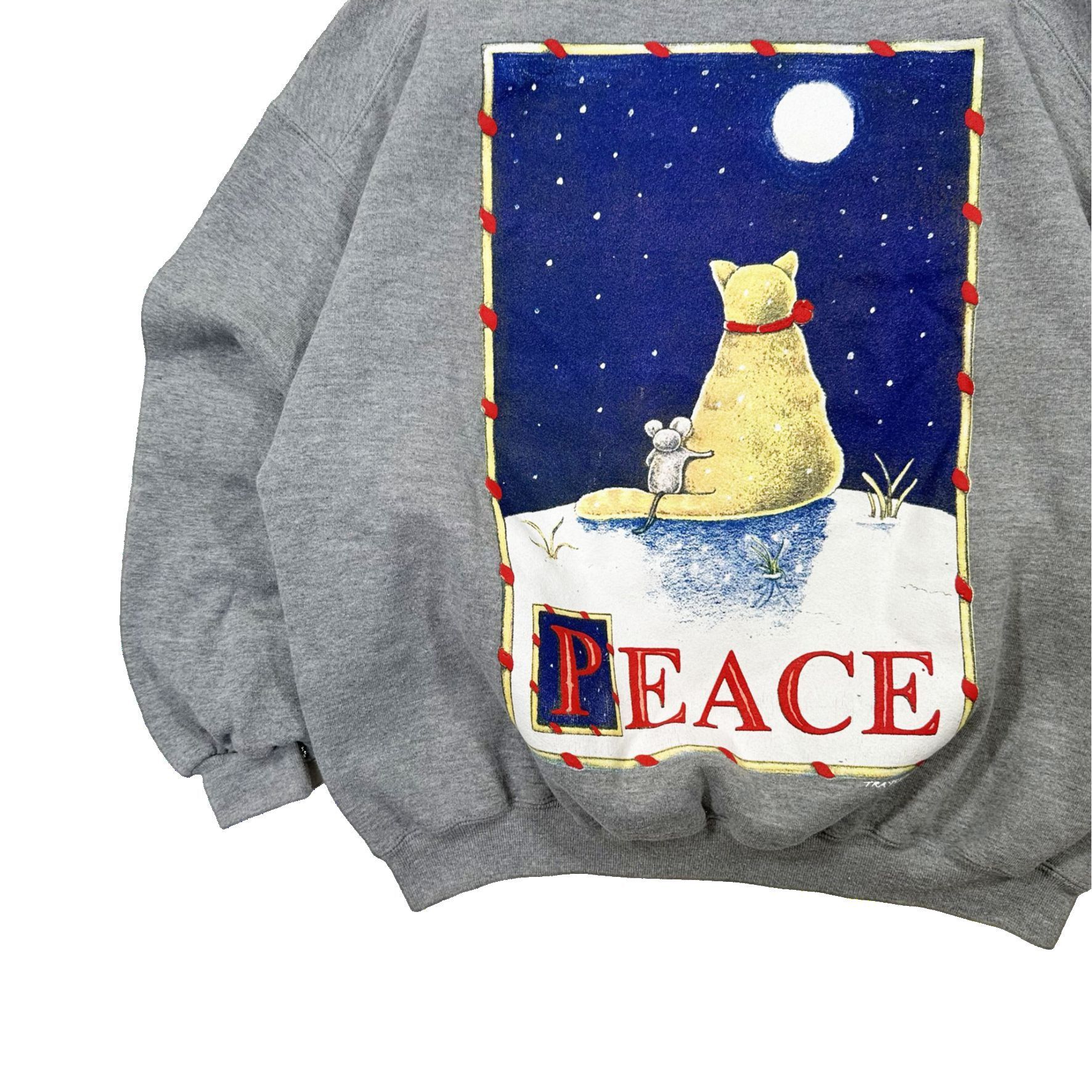 Vintage Vintage 90s Peace Laura Trasers Designs Graphic Sweater Size US L / EU 52-54 / 3 - 3 Thumbnail