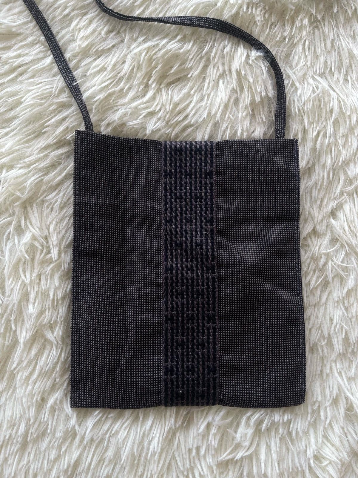 Hermes × Vintage Hermes Toile Herline Pochette Crossbody Bag Size ONE SIZE - 6 Thumbnail