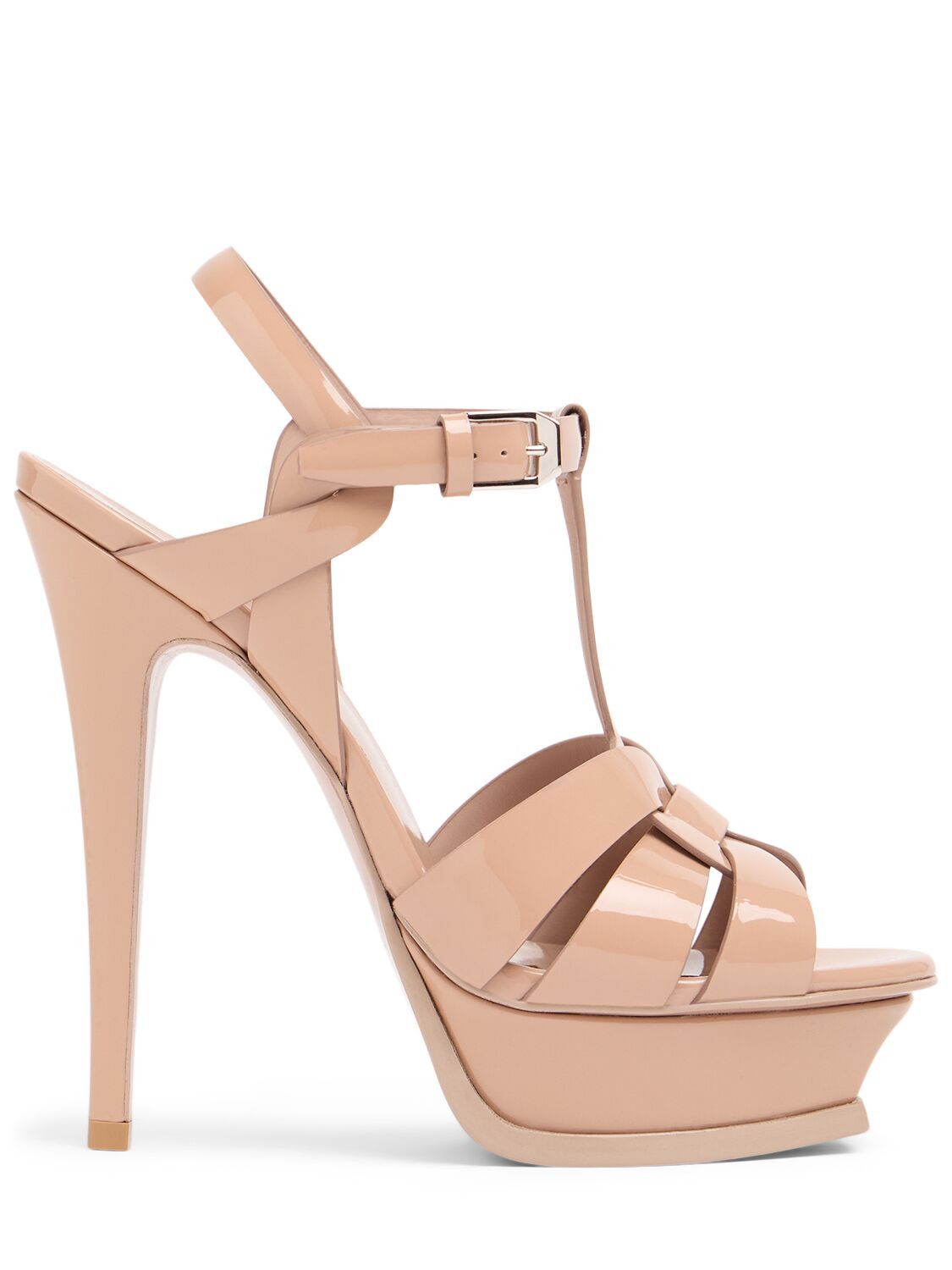 Saint Laurent Paris o1s1wg111024 Tribute Sandals in Smooth Leather in Nude Size US 12 / IT 42 - 1 Thumbnail