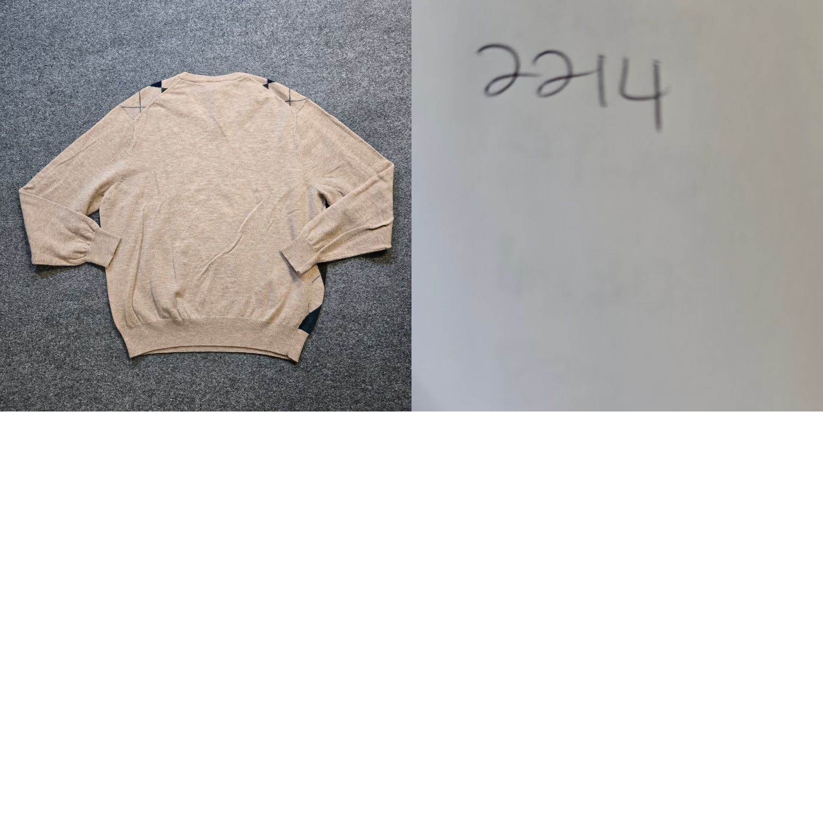 Jos. A. Bank VINTAGE Jos A Bank Sweater Mens Size M Beige Argyle Diamond V Neck Classic Casual Size US M / EU 48-50 / 2 - 8 Thumbnail