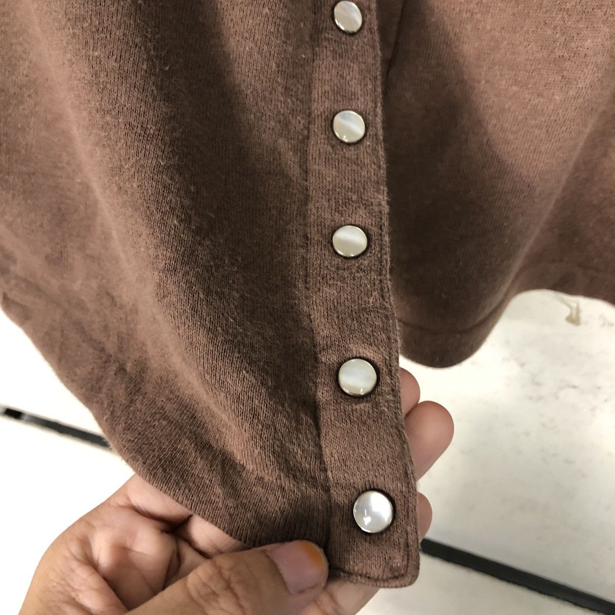 agnes b. 📌Vintage Snap Button Cardigan Agnes B. Rich Brown Size US M / EU 48-50 / 2 - 19 Thumbnail