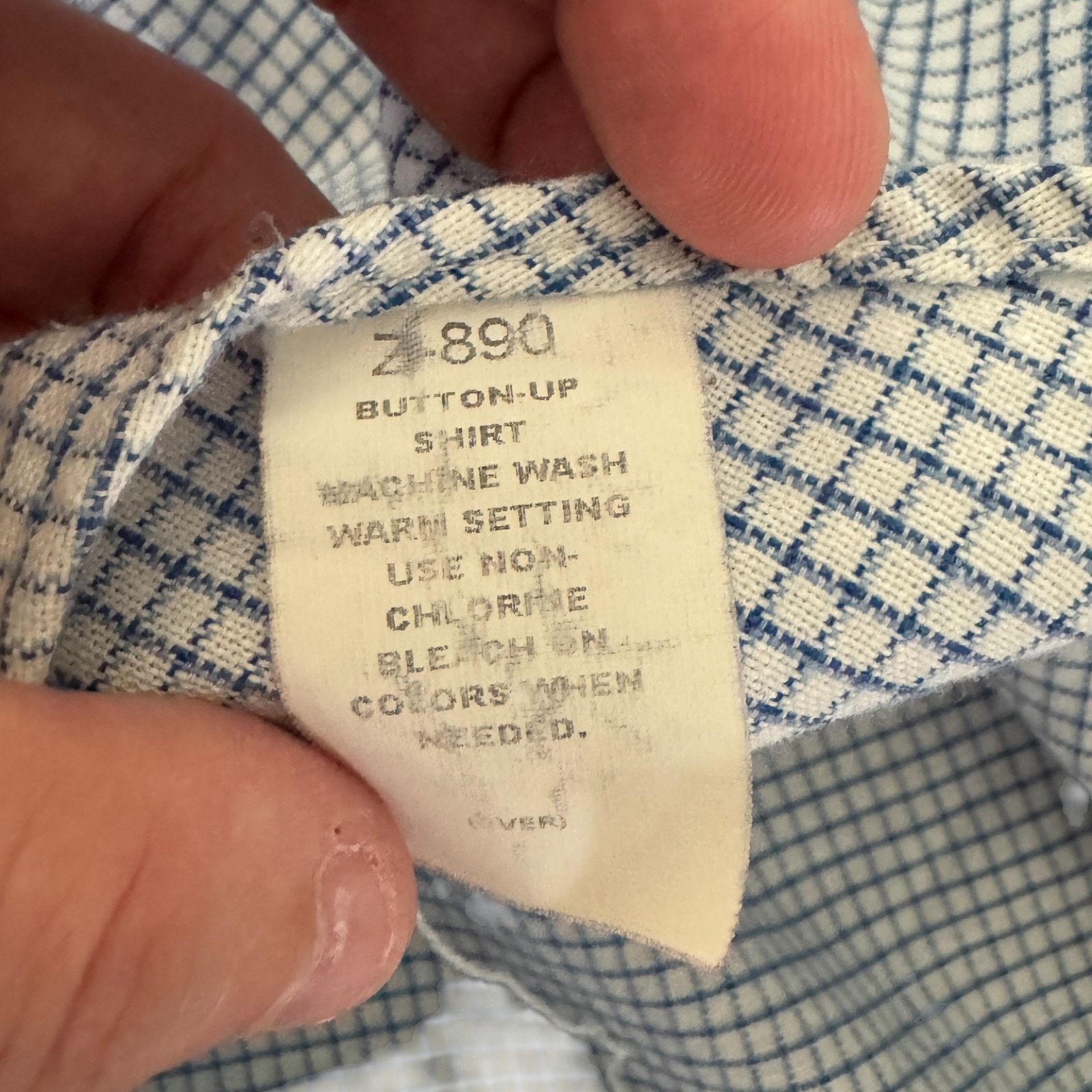 Other Claybrooke Wrinkle Free Button Up Shirt 16 34/35 Blue Check Size US L / EU 52-54 / 3 - 13 Thumbnail
