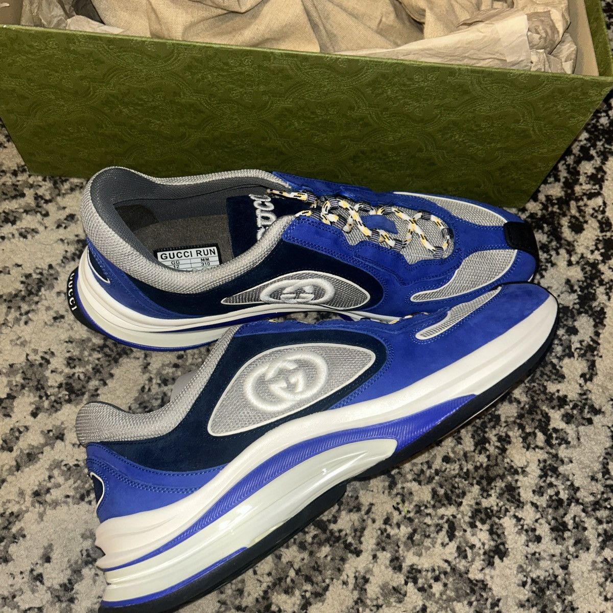 Gucci Gucci Run Sneaker Blue size 12 Size US 12 / EU 45 - 3 Thumbnail