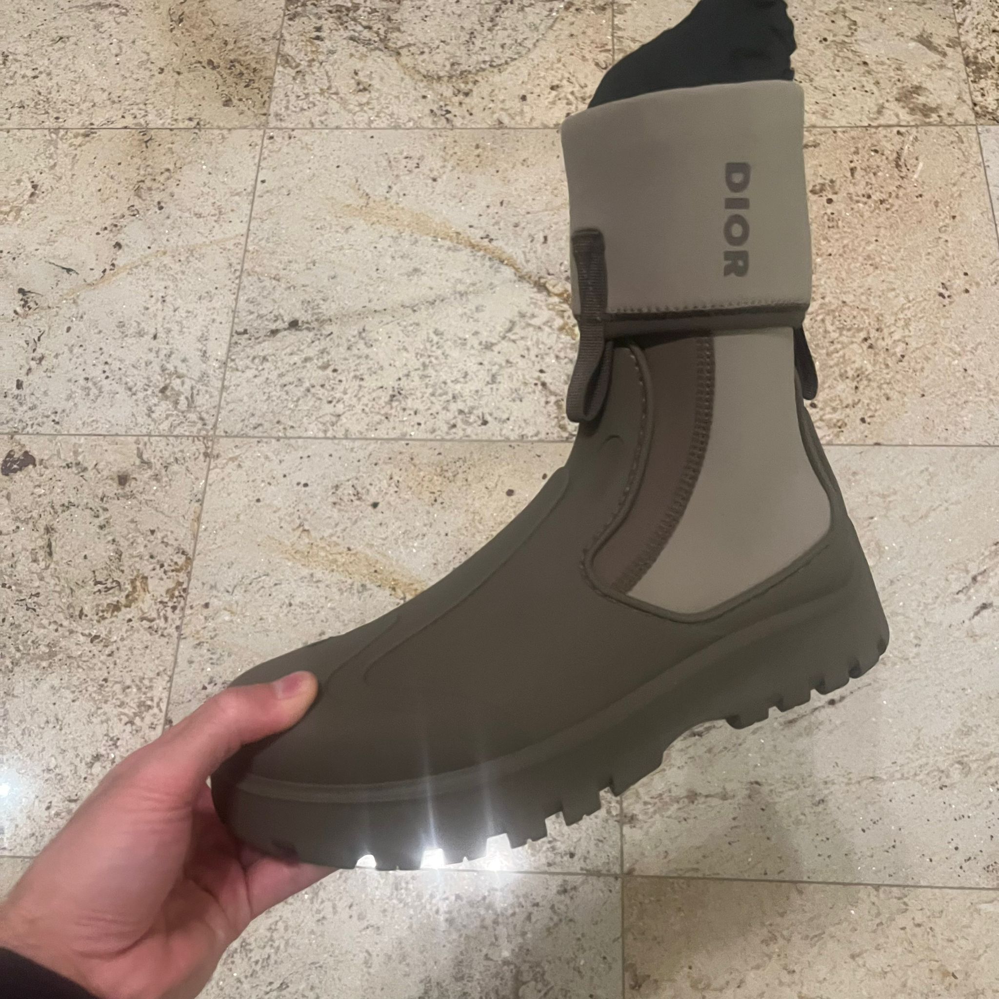 Dior Garden Neoprene Boots in Khaki Size US 9 / EU 42 - 4 Thumbnail