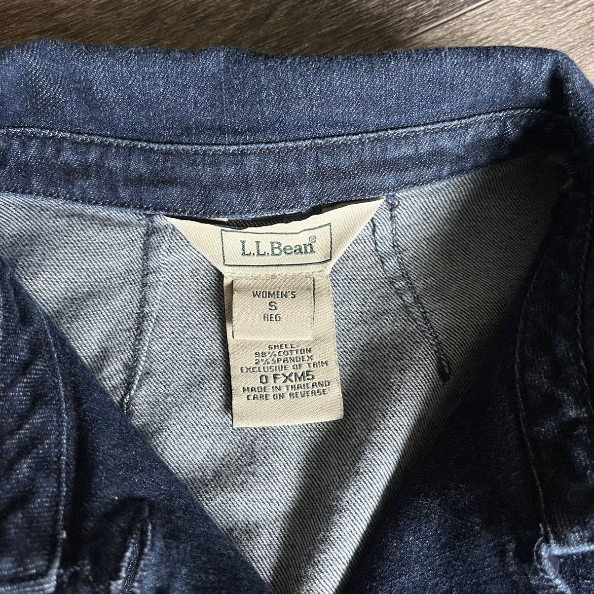 L.L. Bean Vintage 2000s L.L. Bean Blue Denim Jean Jacket Blazer Button Size S / US 4 / IT 40 - 6 Thumbnail