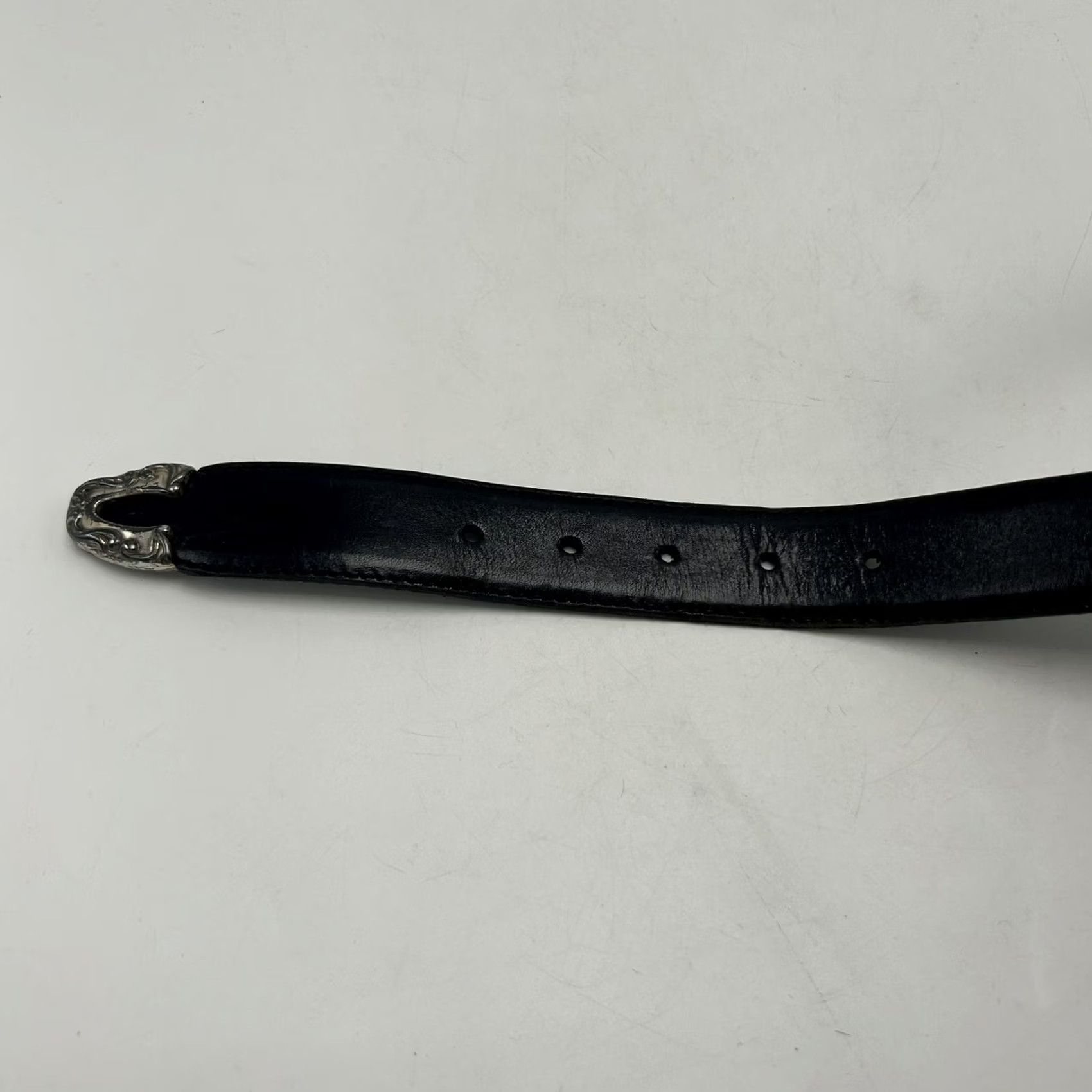 Fossil VINTAGE Fossil Belt Womens Medium Black Leather Western Concho Statement Read Size ONE SIZE - 6 Thumbnail