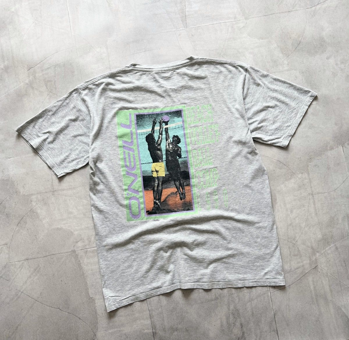 O'Neill Vintage 90s O’Neill Beach Volleyball Comp 1990 Surf T-shirt Size US L / EU 52-54 / 3 - 1 Thumbnail