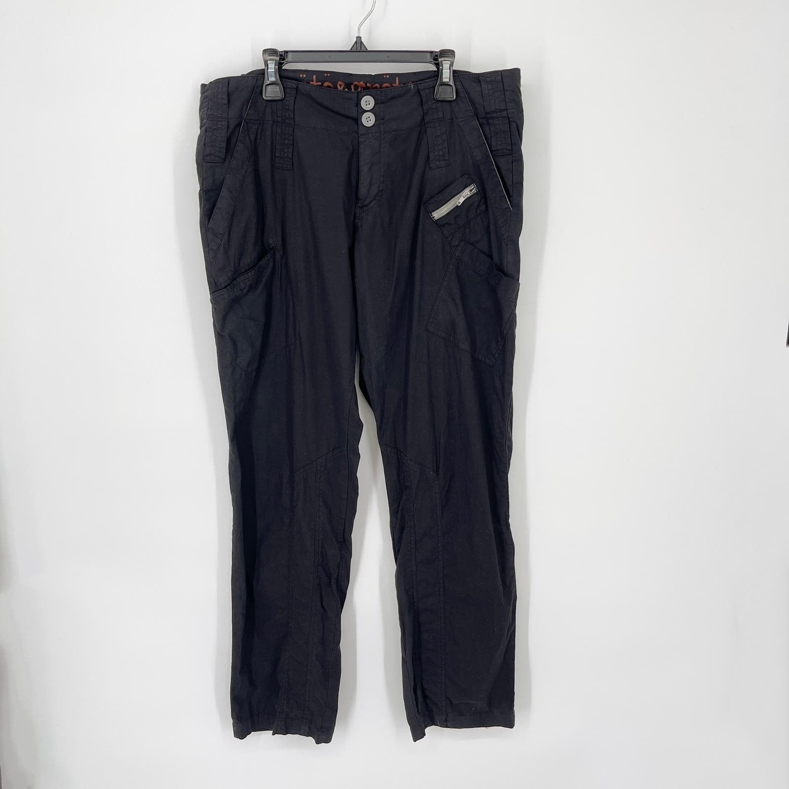 image of Pete & Greta By Johnny Was New Cargo Pants Y2K Size 6 Black, Women's