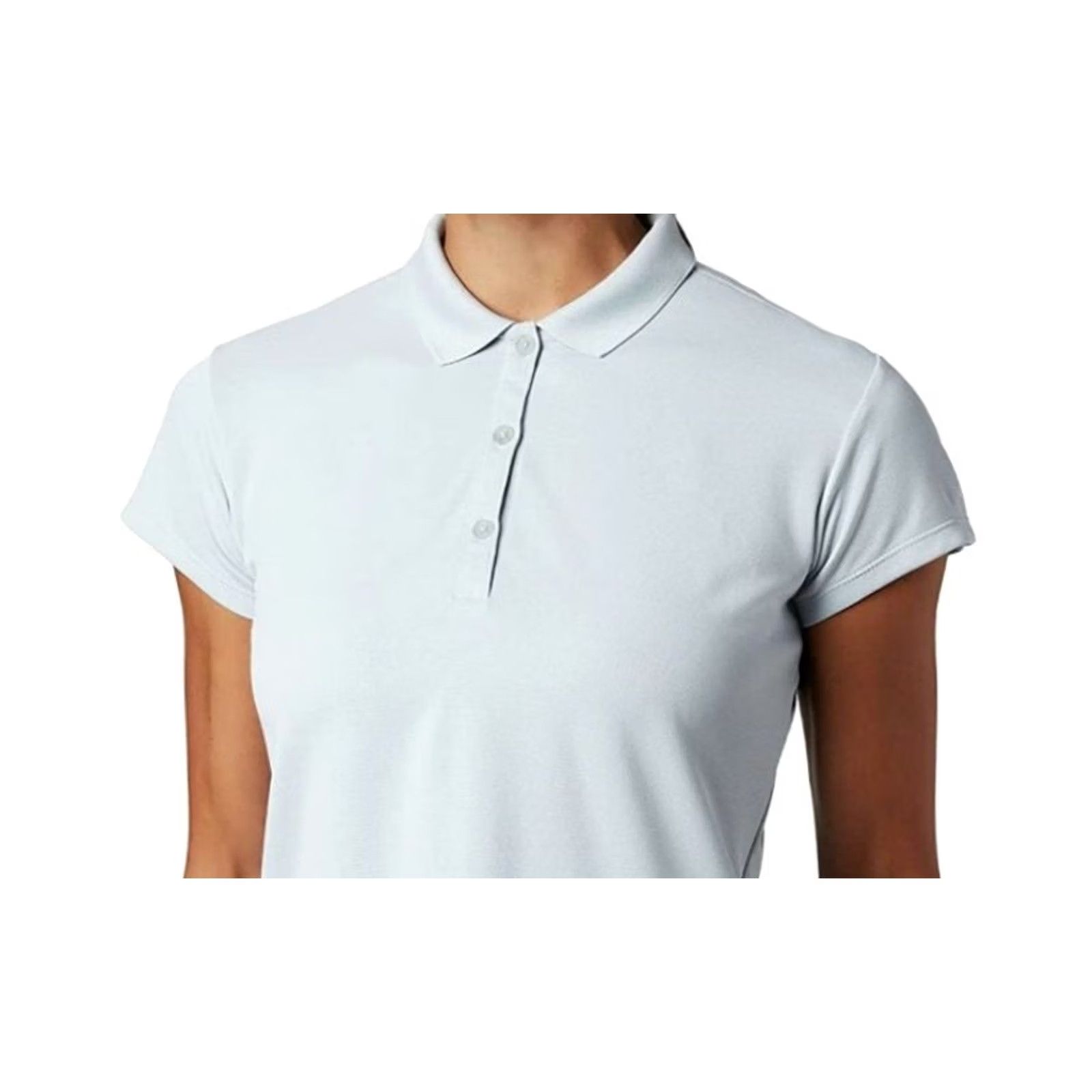 Vintage Columbia Polo Women Short Sleeve Cirrus Grey XXL PFG Innisfree Solid Collar Shirt Size 40" / US 18 - 3 Thumbnail