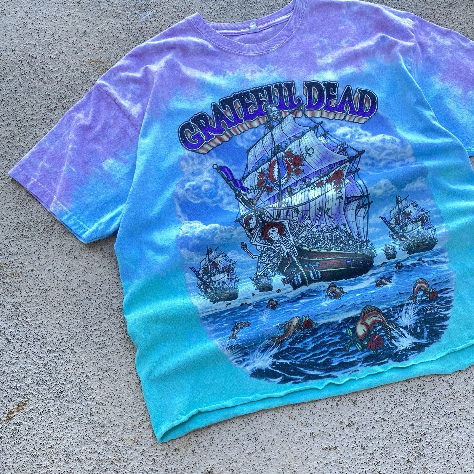 Band Tees Vintage 90s 2001 Grateful Dead Pirates T-shirt Band tee Y2K Size US L / EU 52-54 / 3 - 3 Thumbnail