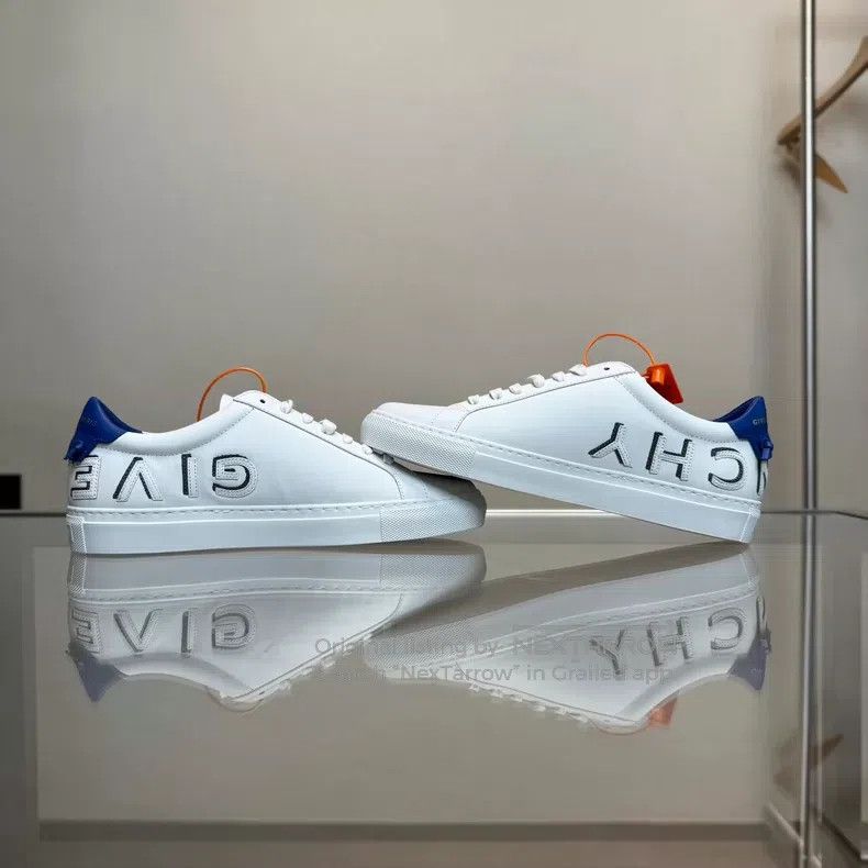 Givenchy Givenchy Logo Blue-Tailed White Sneakers Size US 5.5 / EU 38 - 5 Thumbnail