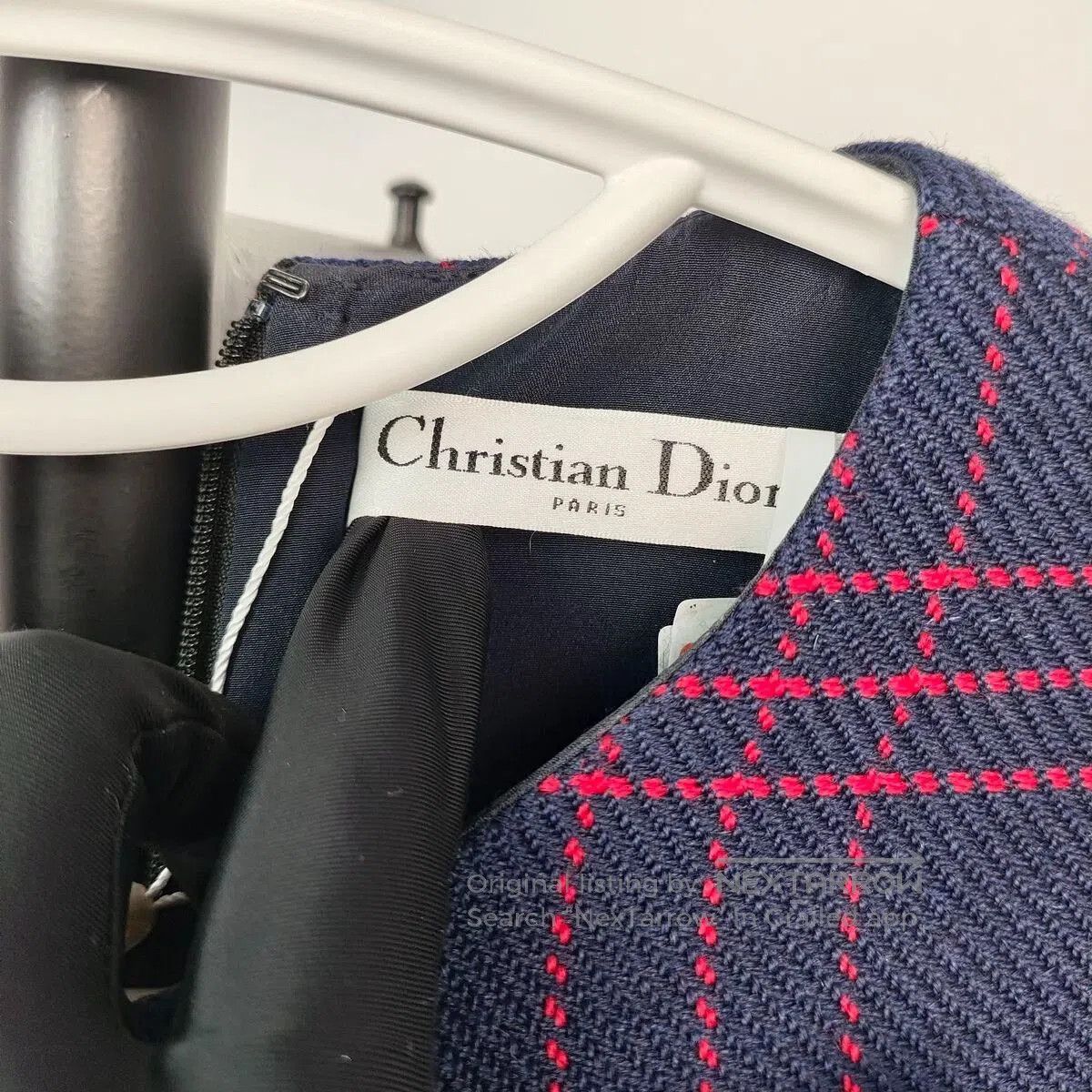 Dior Dior Cotton Plaid Long Sleeve Dress. Size M / US 6-8 / IT 42-44 - 3 Thumbnail
