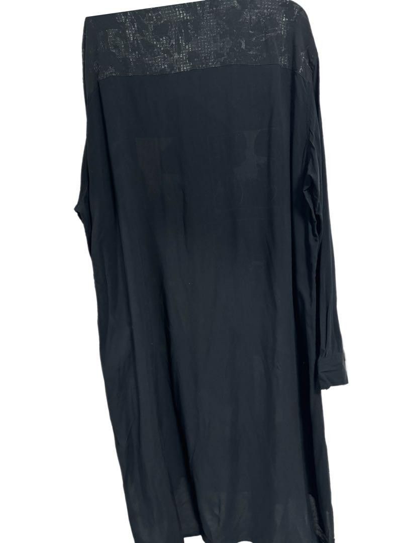 Yohji Yamamoto Ground Y Black Jack collb double collar long shirts Size US L / EU 52-54 / 3 - 2 Thumbnail