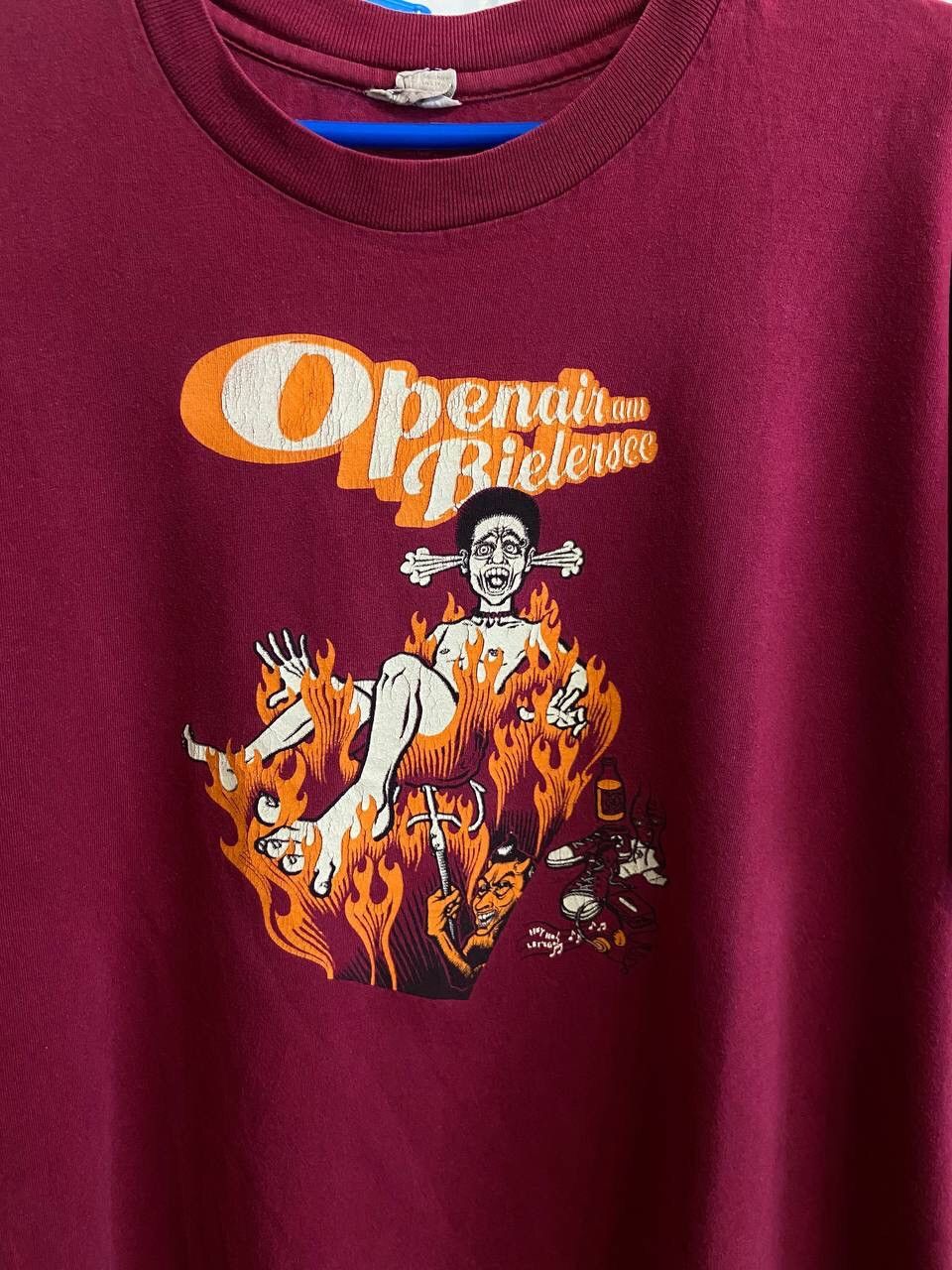 Vintage Vintage Flammable T-Shirt With The Devil “Open, Bilersee” Size US XL / EU 56 / 4 - 3 Thumbnail
