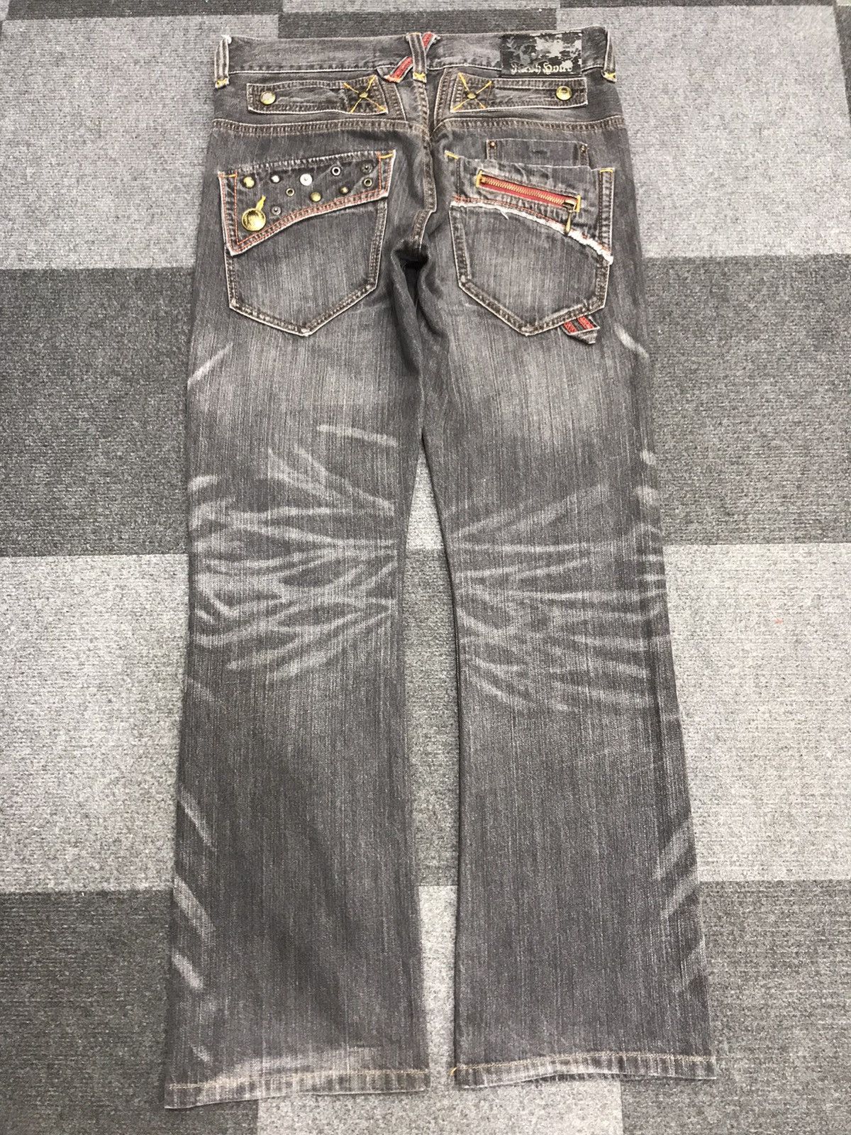 Japanese Brand 💥FLARE💥Archival RushHour Japan Black Stone Wash Denim F168 Size US 32 / EU 48 - 21 Thumbnail