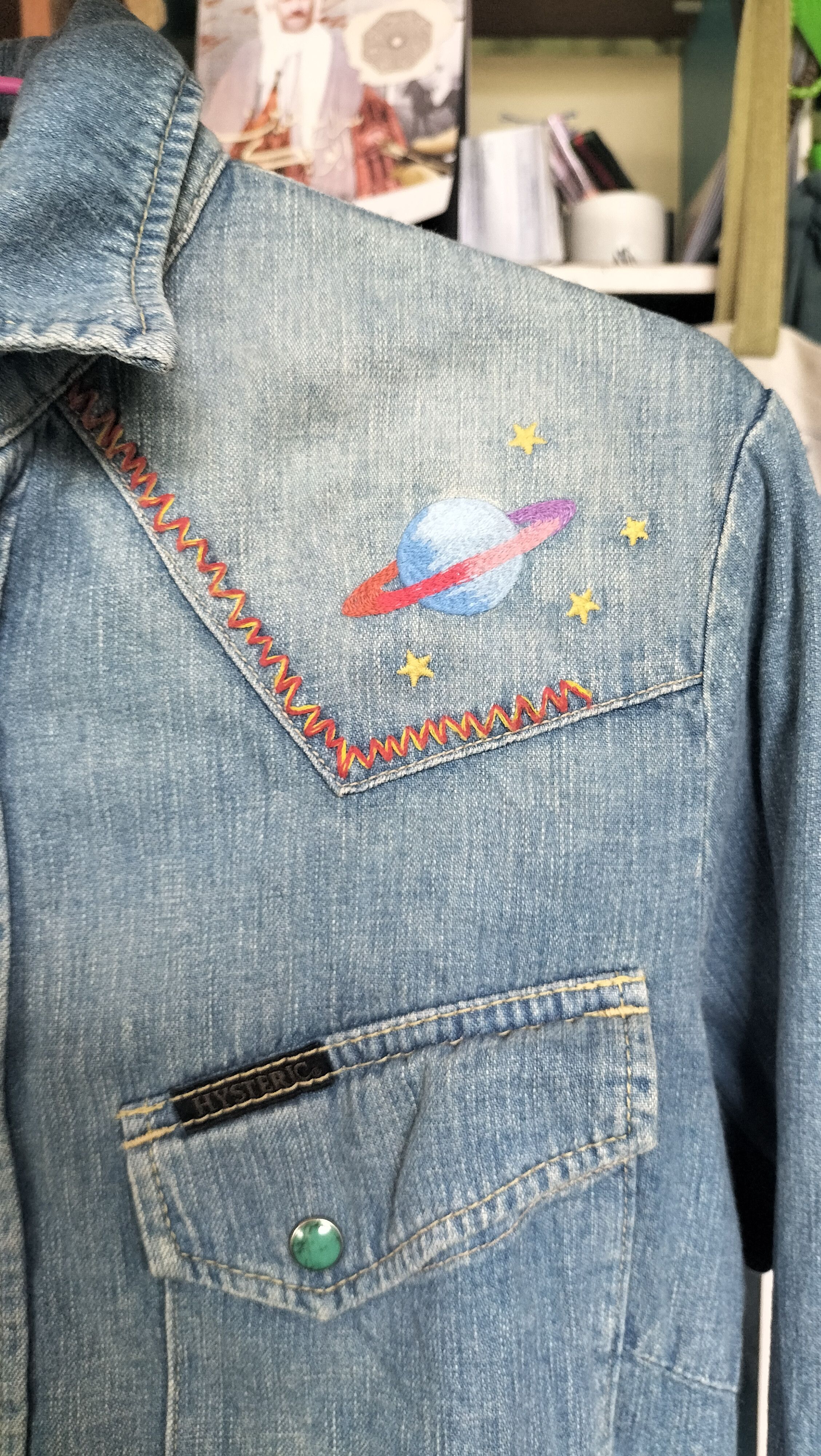 Hysteric Glamour Vintage Hysteric Glamour Denim Arts Shirts Rare Size S / US 4 / IT 40 - 5 Thumbnail
