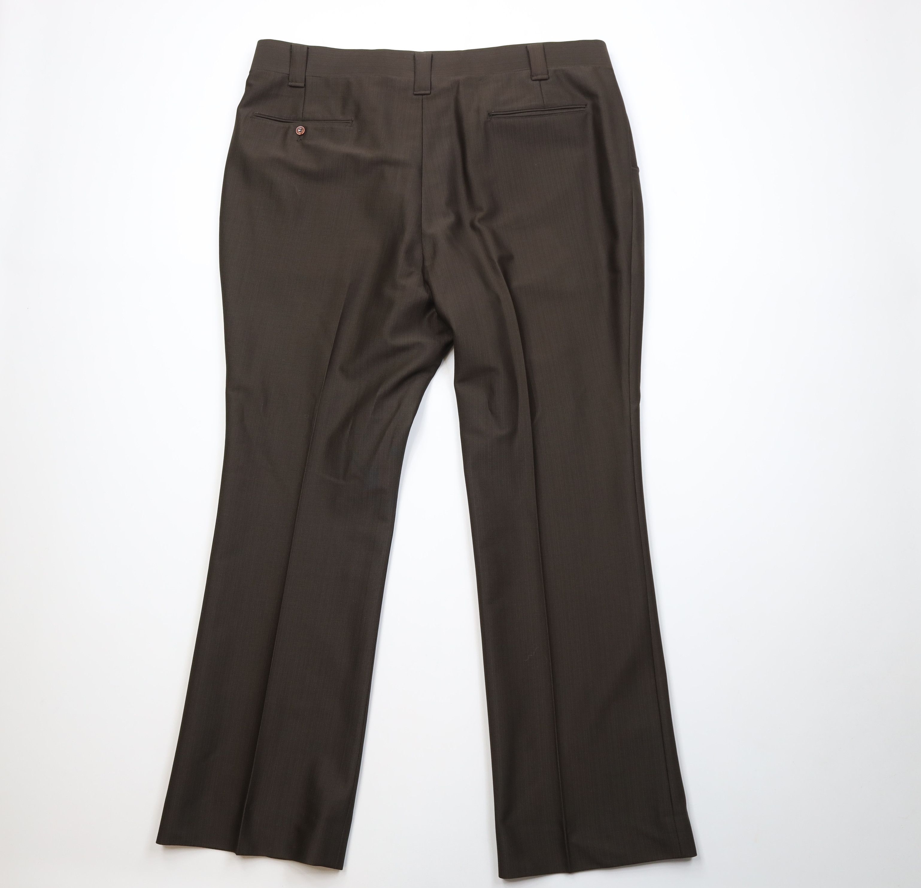 Vintage Vintage 70s Streetwear Knit Wide Leg Chino Pants Brown Size US 44 / EU 60 - 9 Thumbnail