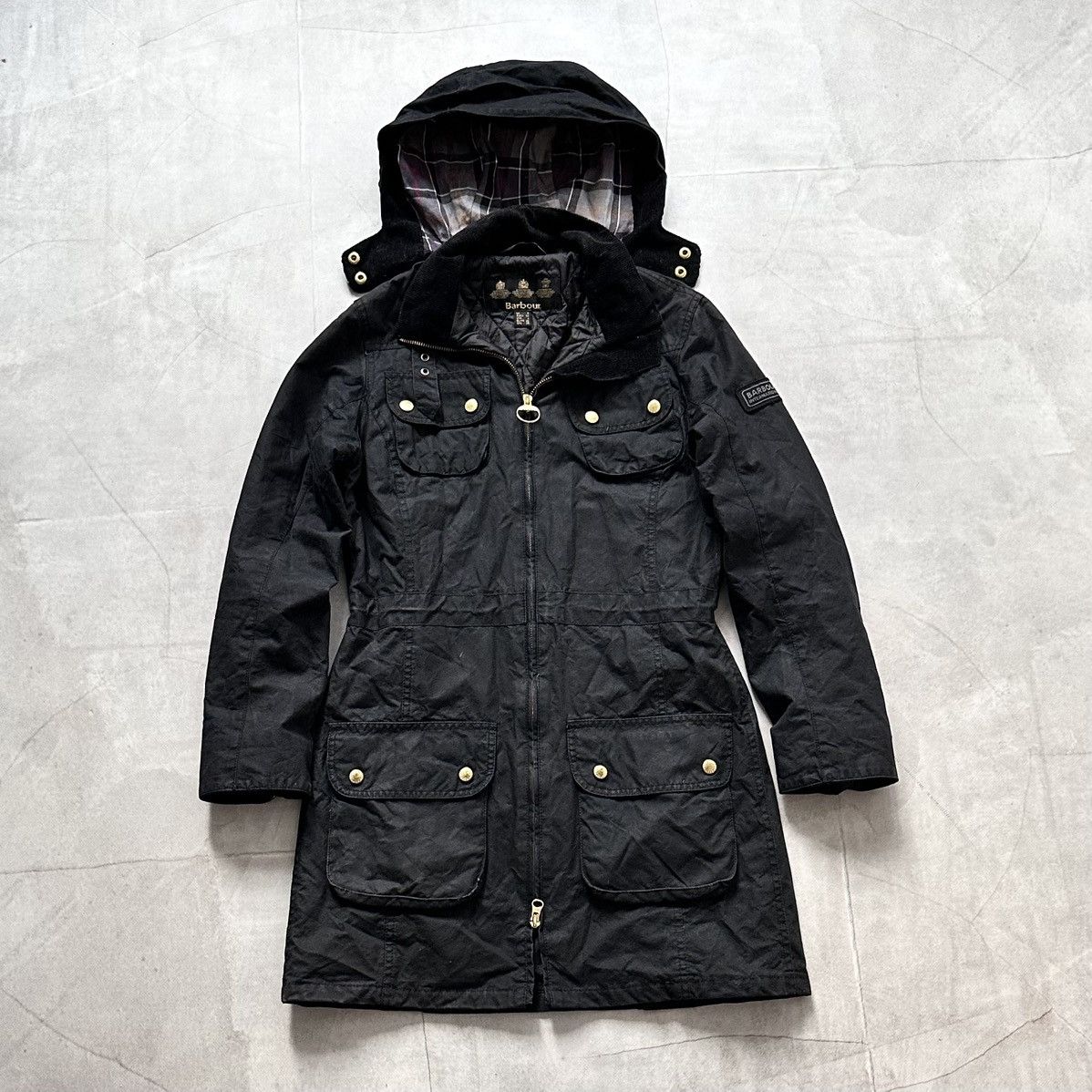 Barbour Barbour International Waxed Cotton Parka Jacket Belstaff Size S / US 4 / IT 40 - 1 Thumbnail