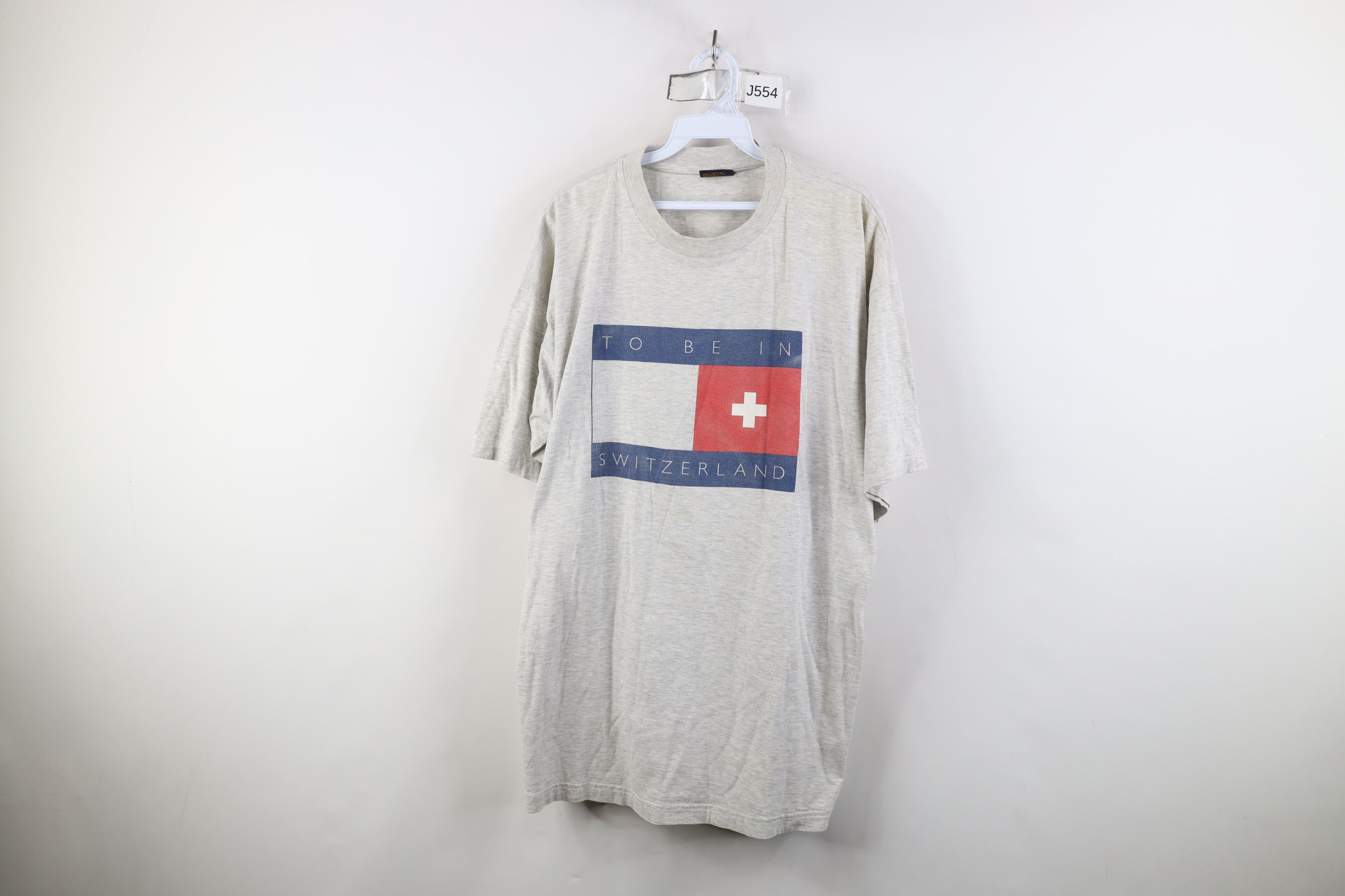 Vintage Vintage 90s Streetwear Short Sleeve T-Shirt Heather Gray Size US XL / EU 56 / 4 - 1 Thumbnail