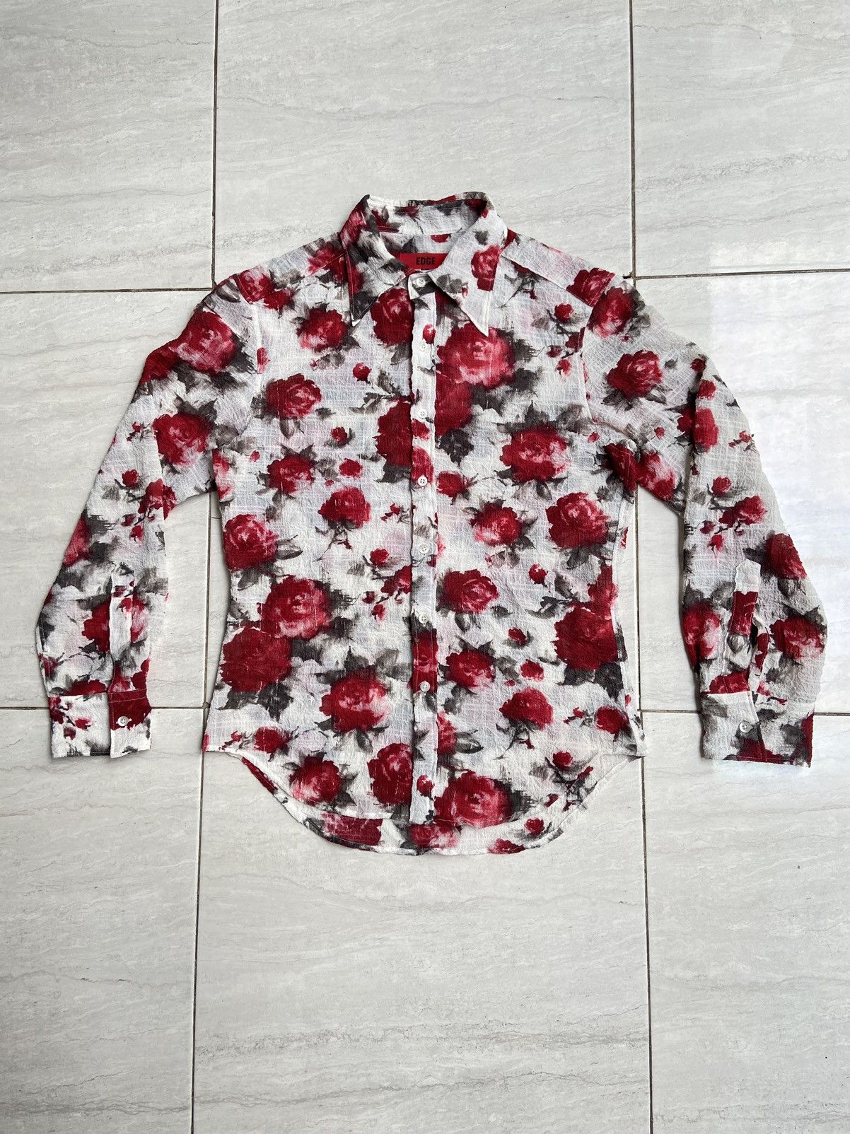 Designer × Japanese Brand EDGE RUPERT Flower Motive Shirt Size US S / EU 44-46 / 1 - 1 Thumbnail