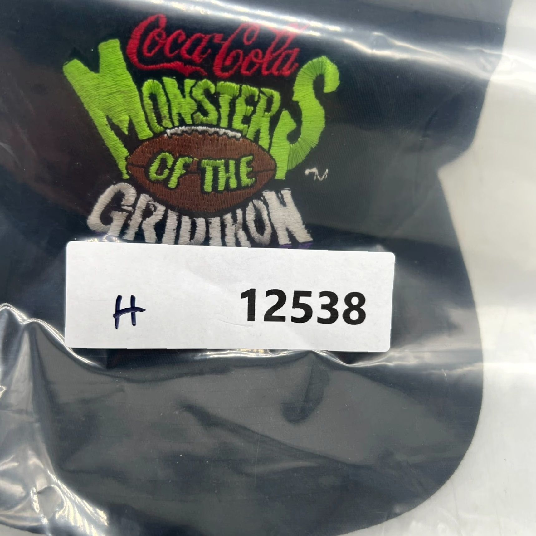 Starter VINTAGE Starter Coca-Cola Monsters of the Grid Iron Snap Back Cap Men One Size Black Figure: Bill, Blue Graphic 90s Sports Accessories Size ONE SIZE - 6 Thumbnail