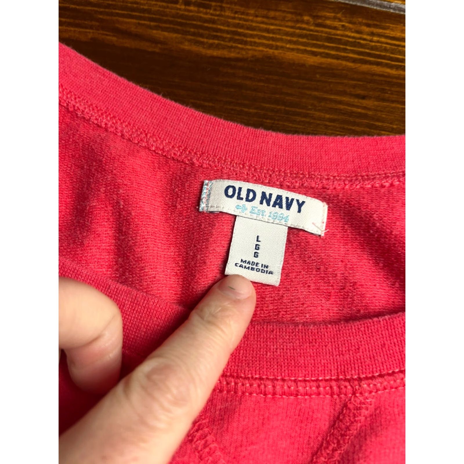 Old Navy Old Navy Sweater Women L Pink Patriotic 3/4 Sleeve Pullover Casual Shirt Size L / US 10 / IT 46 - 7 Thumbnail