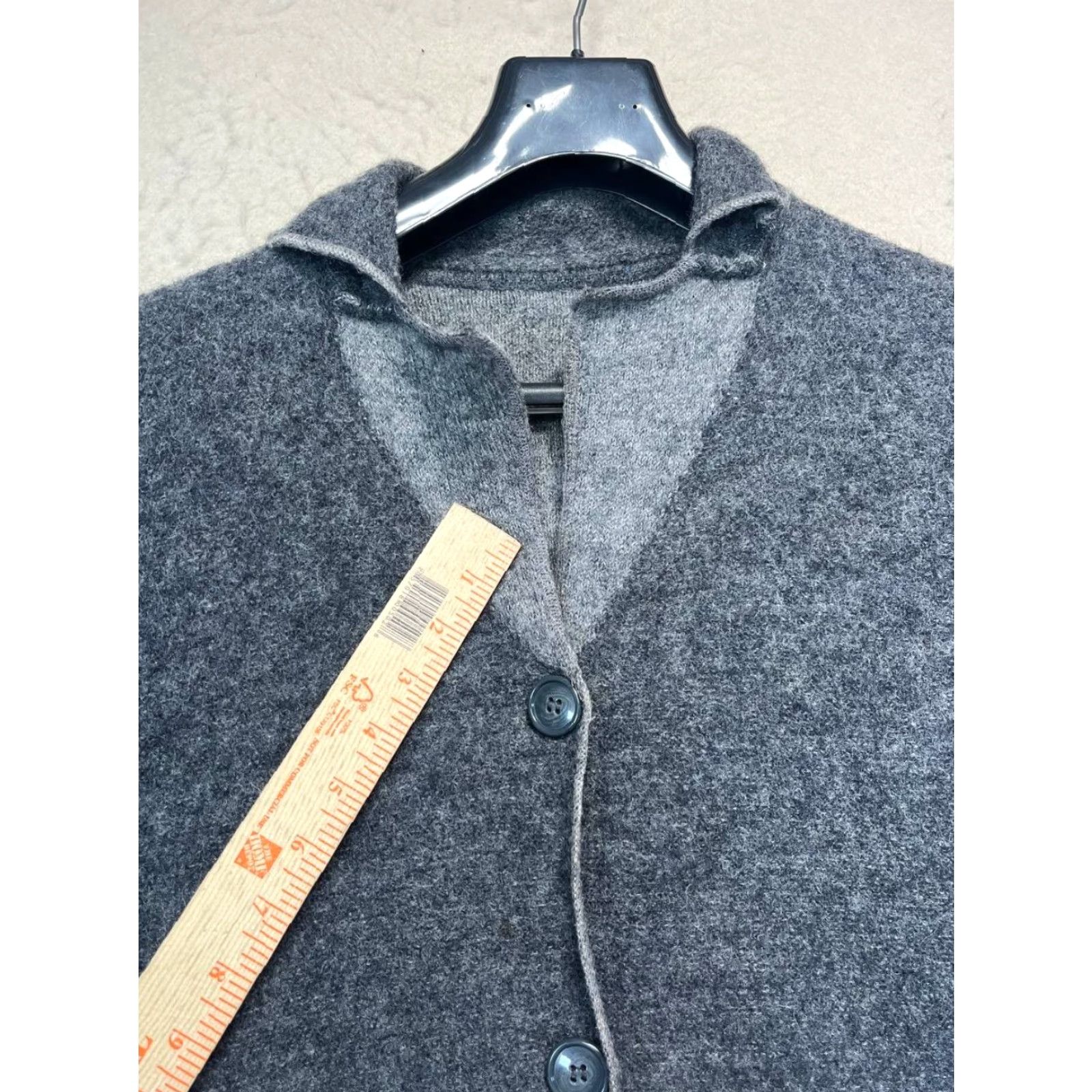 Ralph Lauren VINTAGE Ralph Lauren Cardigan Gray 100% Wool 3 Button Women's XL Sweater Long Sleeve V-Neck Potable Pockets City Classic Size XL / US 12-14 / IT 48-50 - 6 Thumbnail